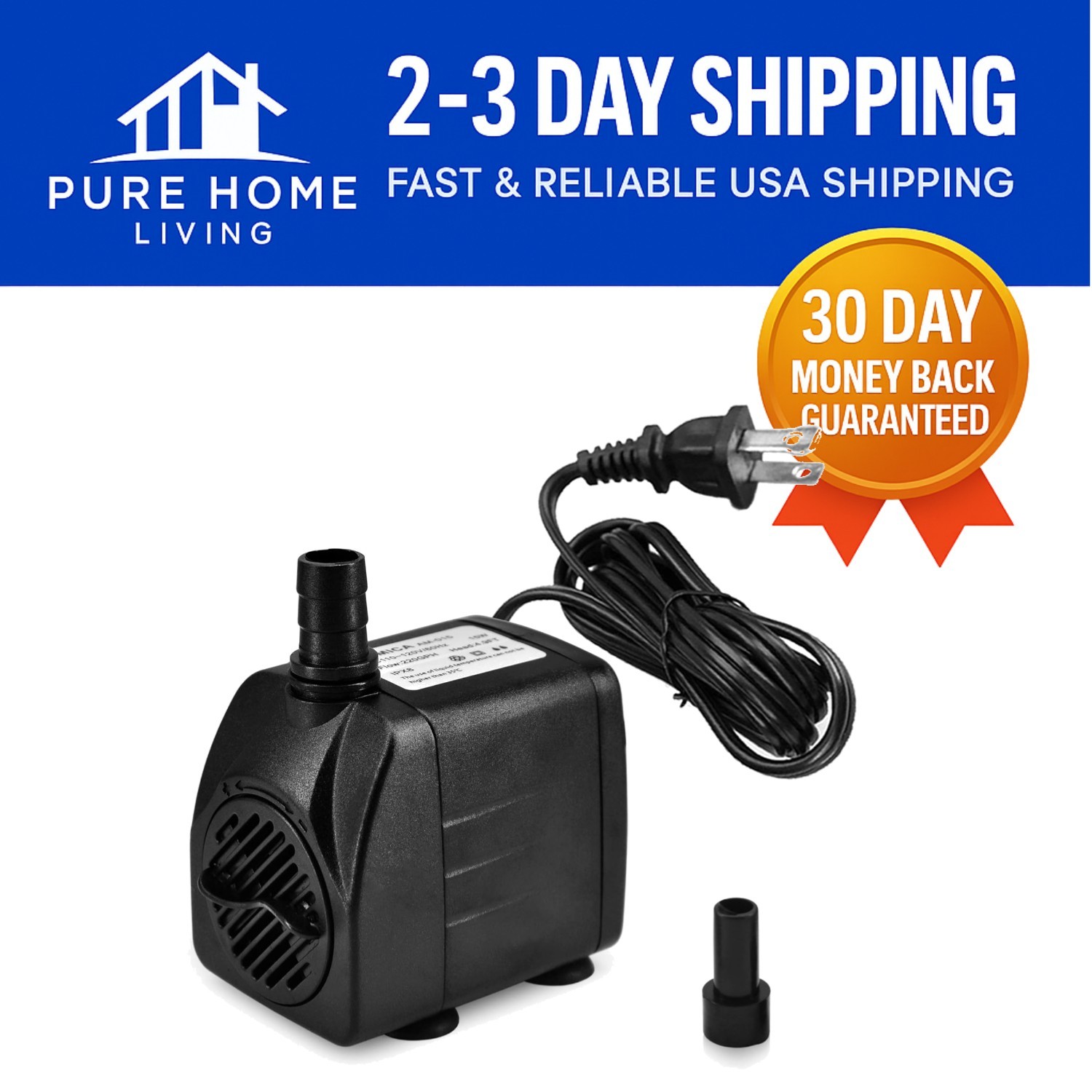 Efficient 220 GPH Mini Submersible Pump - Perfect for Aquariums & Water Gardens