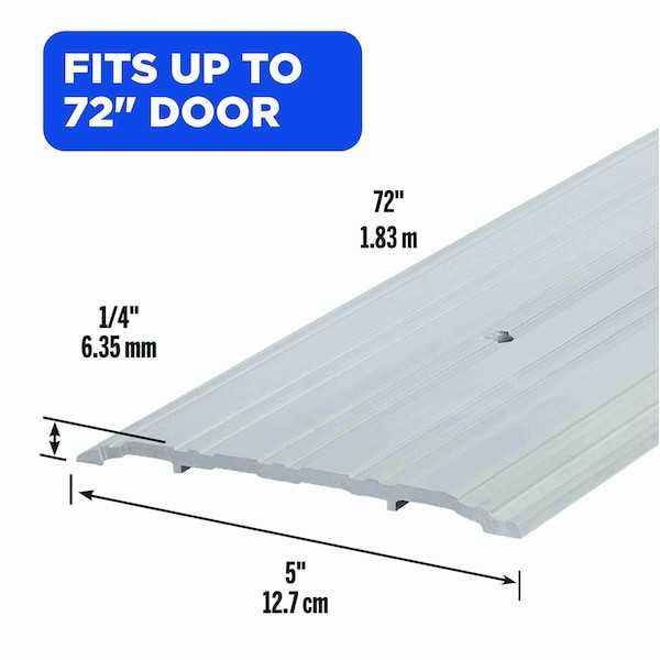Saddle Threshold, Low Profile, 6 Ft., Alum, 2Rrl1