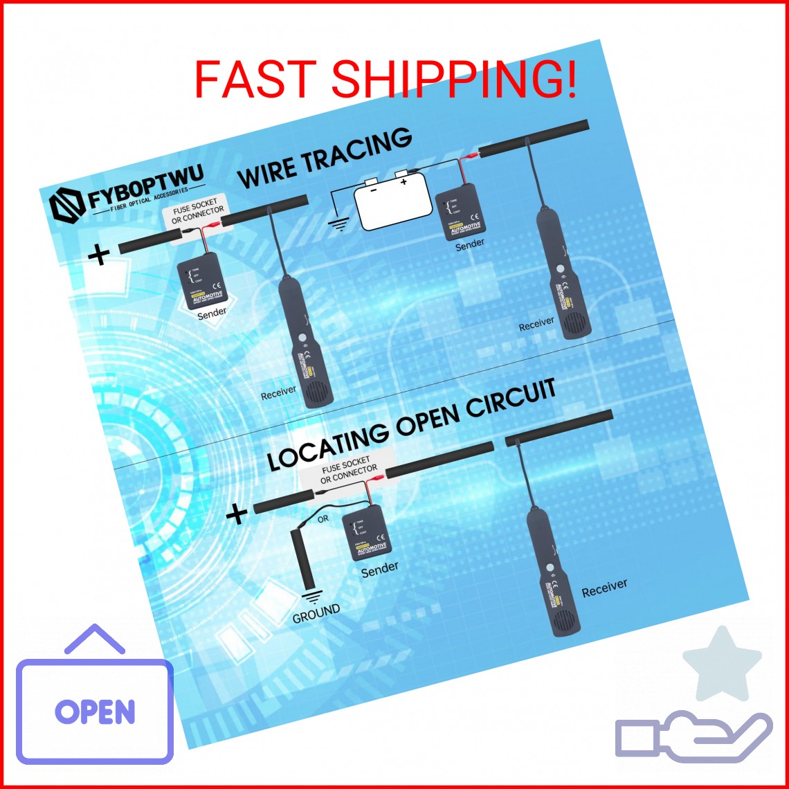 Cable Circuit Wire Tracker Automotive Electrical Open & Short Finder Circuit Tes