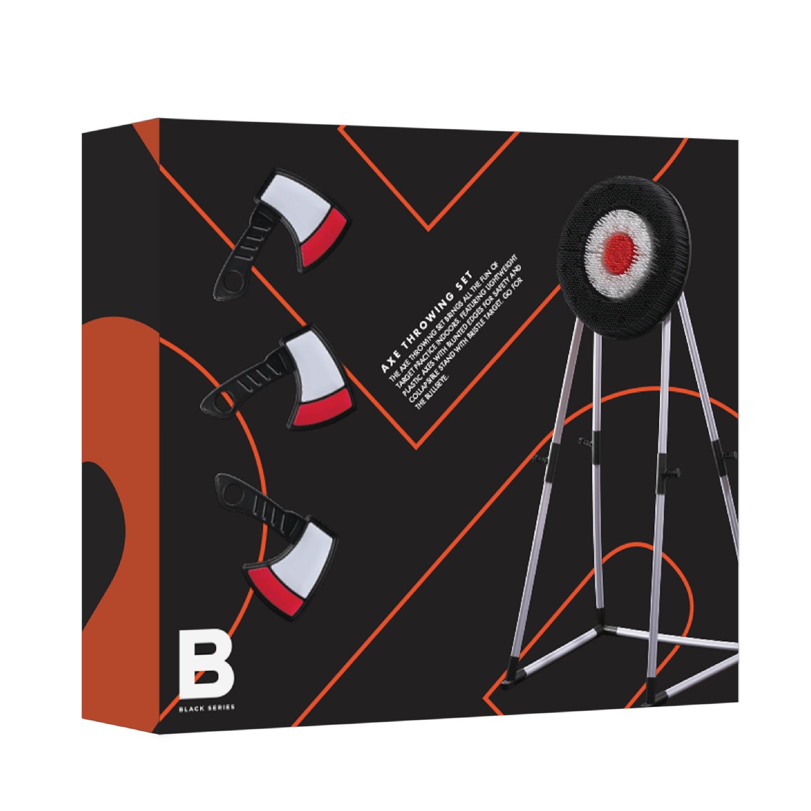 Black Series Axe Throwing Target Set Includes 3 Target Lightweight Plastic
