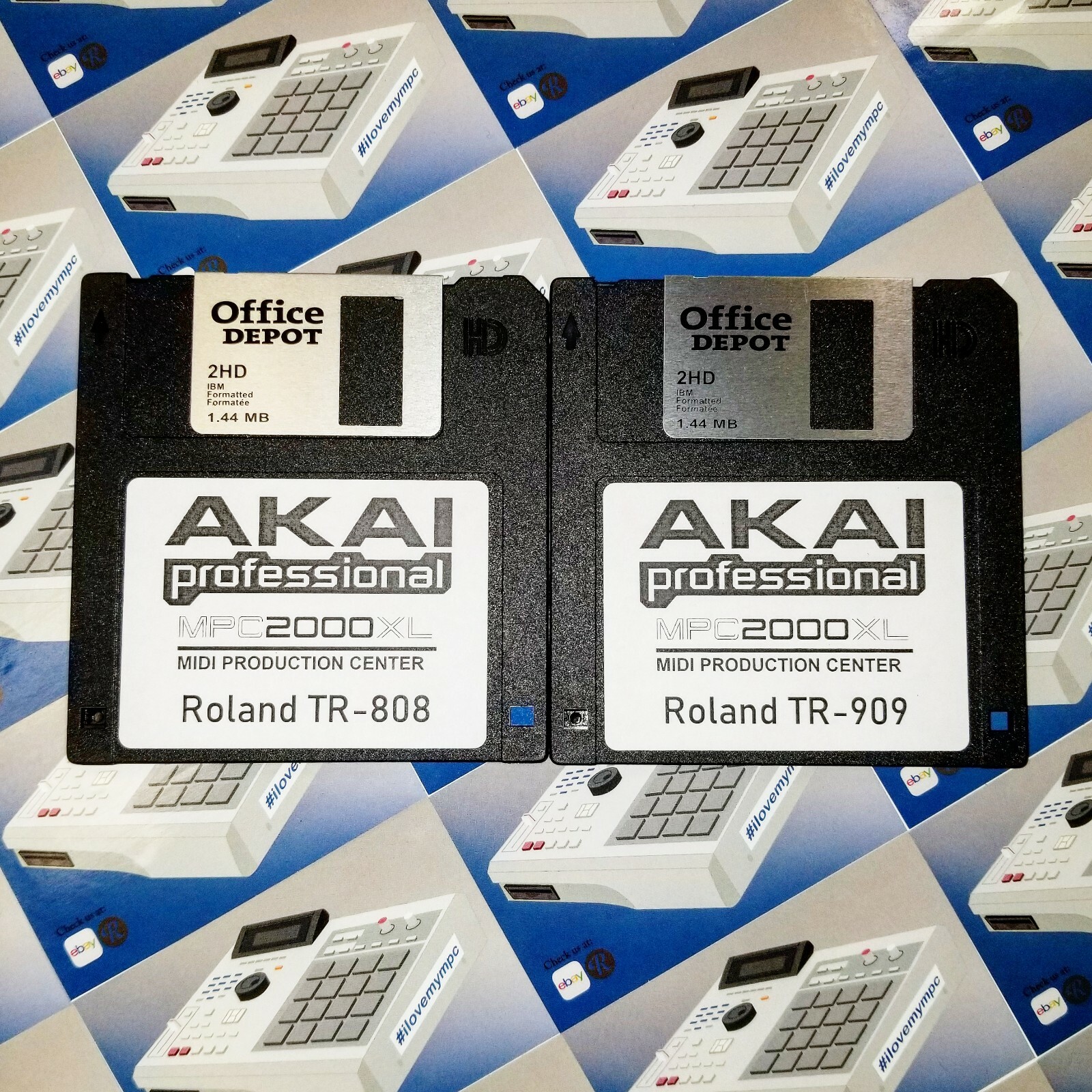 TR-808 & 909 Sounds for Akai MPC 2000XL Drum Kit Sample Pack Floppy Disk