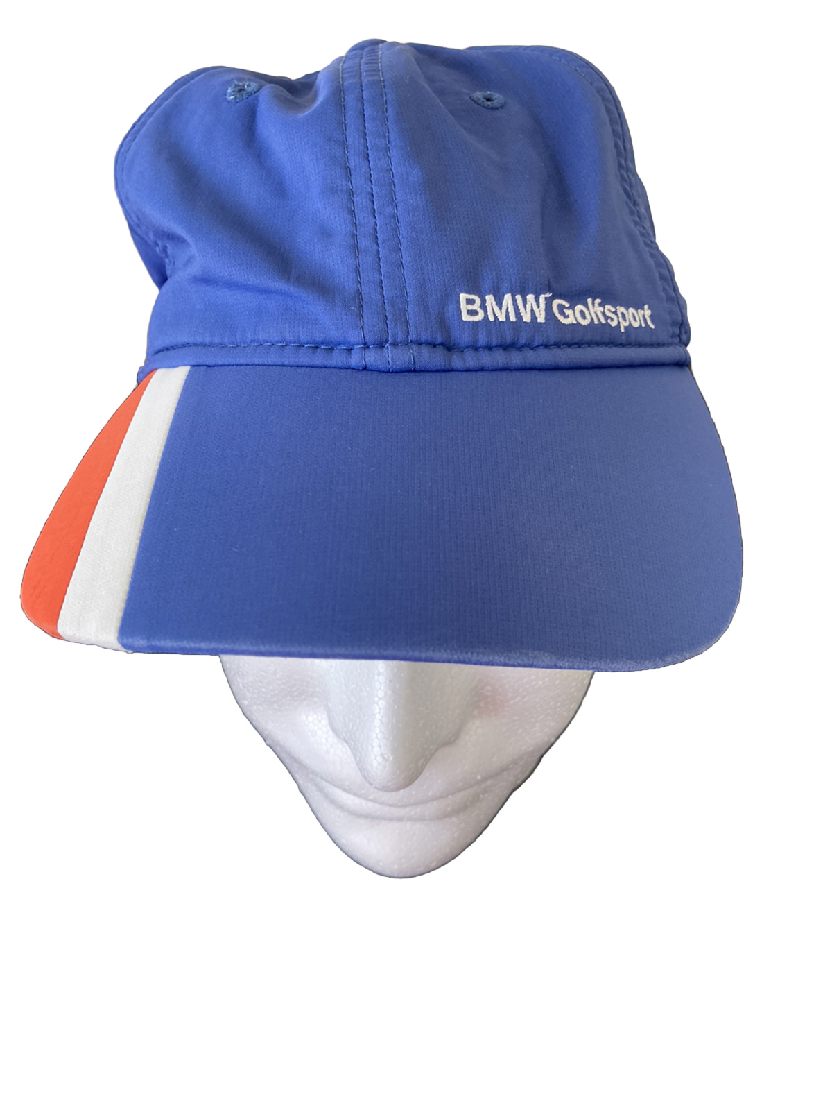 BMW Golfsport Cap Blue Sport Hat Sports Orange White Stripe Golf Hat