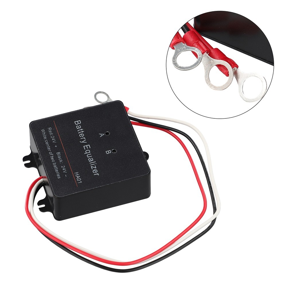 24V Battery Cell Balancer for 2x12 Volt Cells Active Voltage Controller
