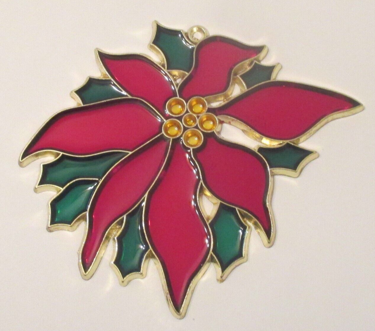 POINSETTIA SUNCATCHER (CHRISTMAS HOLIDAY SUNCATCHERS)