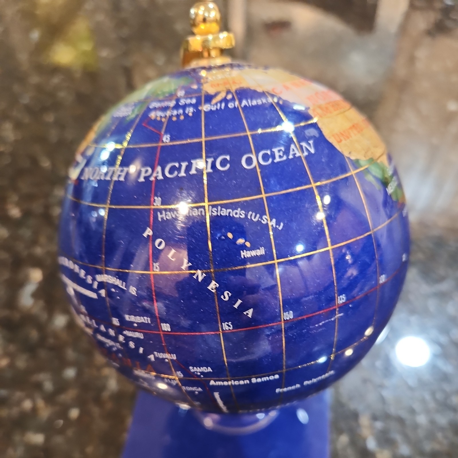 Small Lapis Gemstone Globe