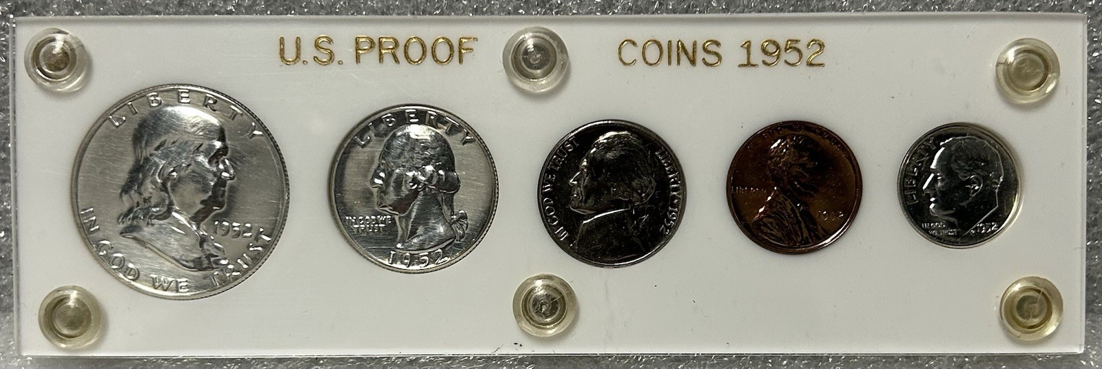 1952 Silver Coin Proof Set in Plastic Holder BOX-CS5