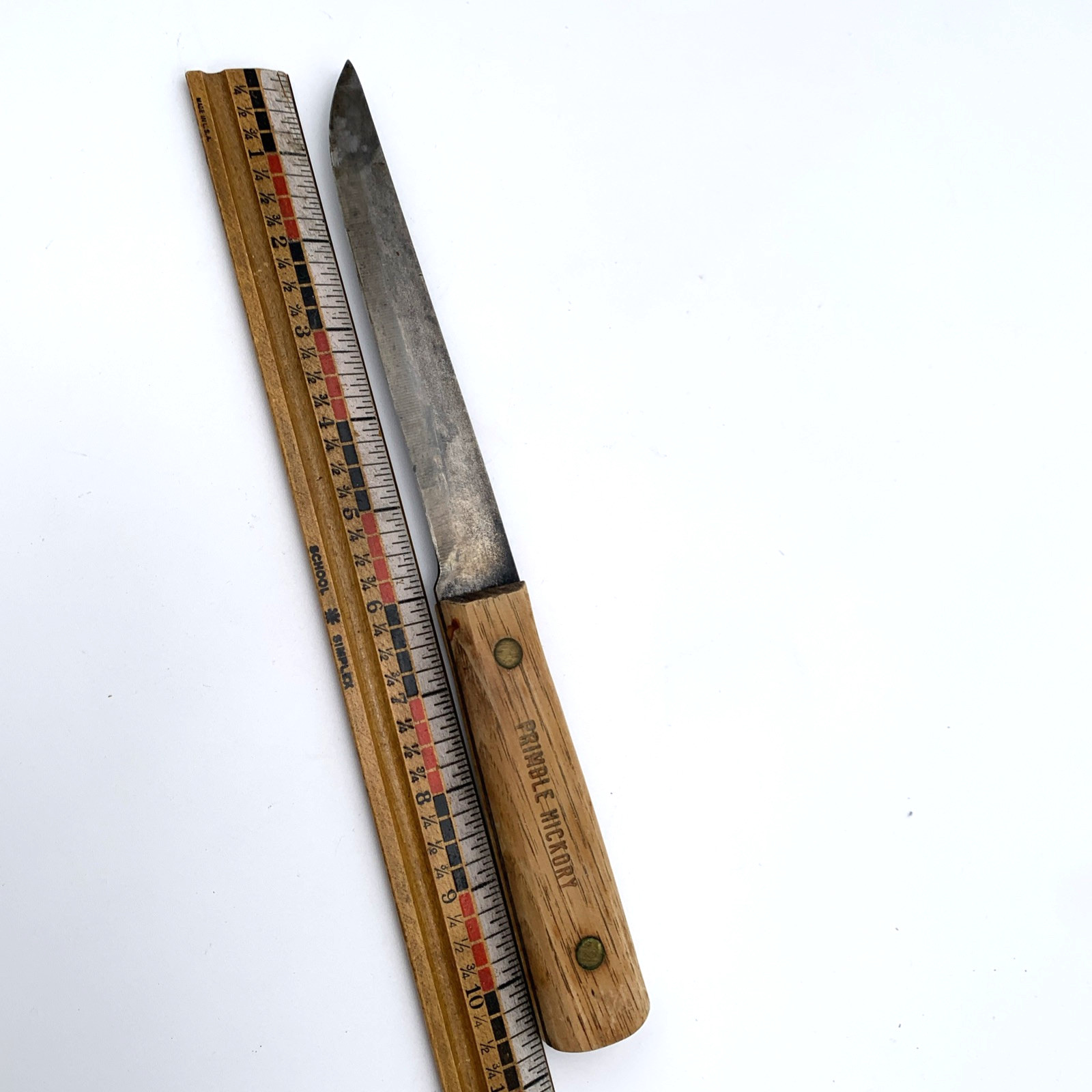 Vintage Primble Hickory Carbon Steel Knife 6” Blade