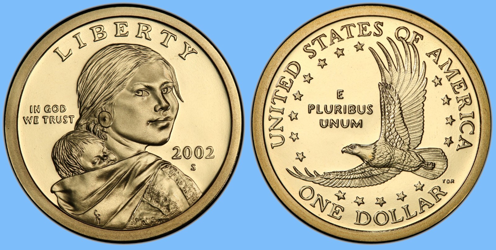 2002 S Native American Sacagawea Dollar ~ Gem Deep Cameo PROOF ~ US Mint Coin!