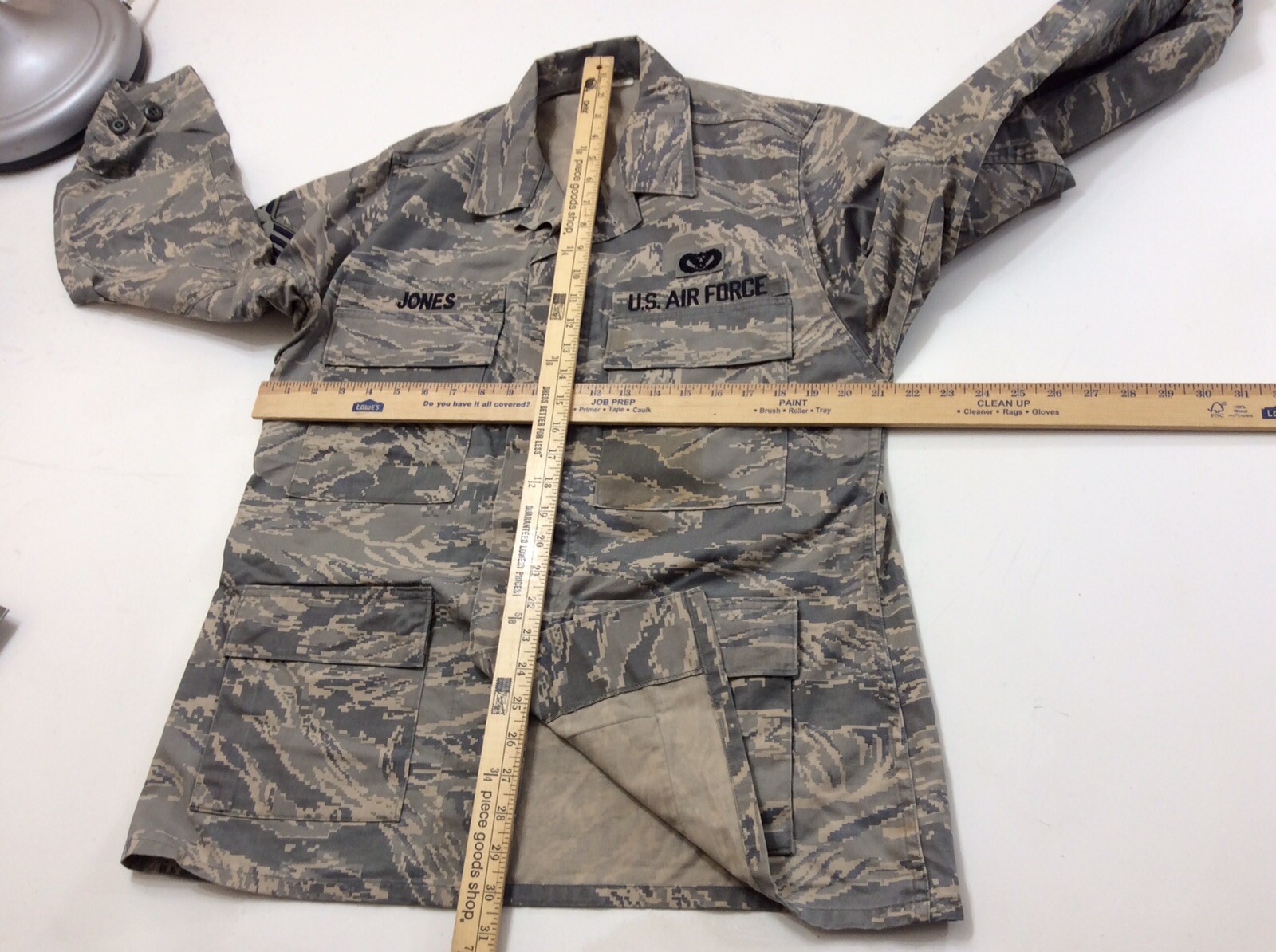 US Air Force Man’s Utility Coat Air Force Camouflage Pattern Size 40 Regular