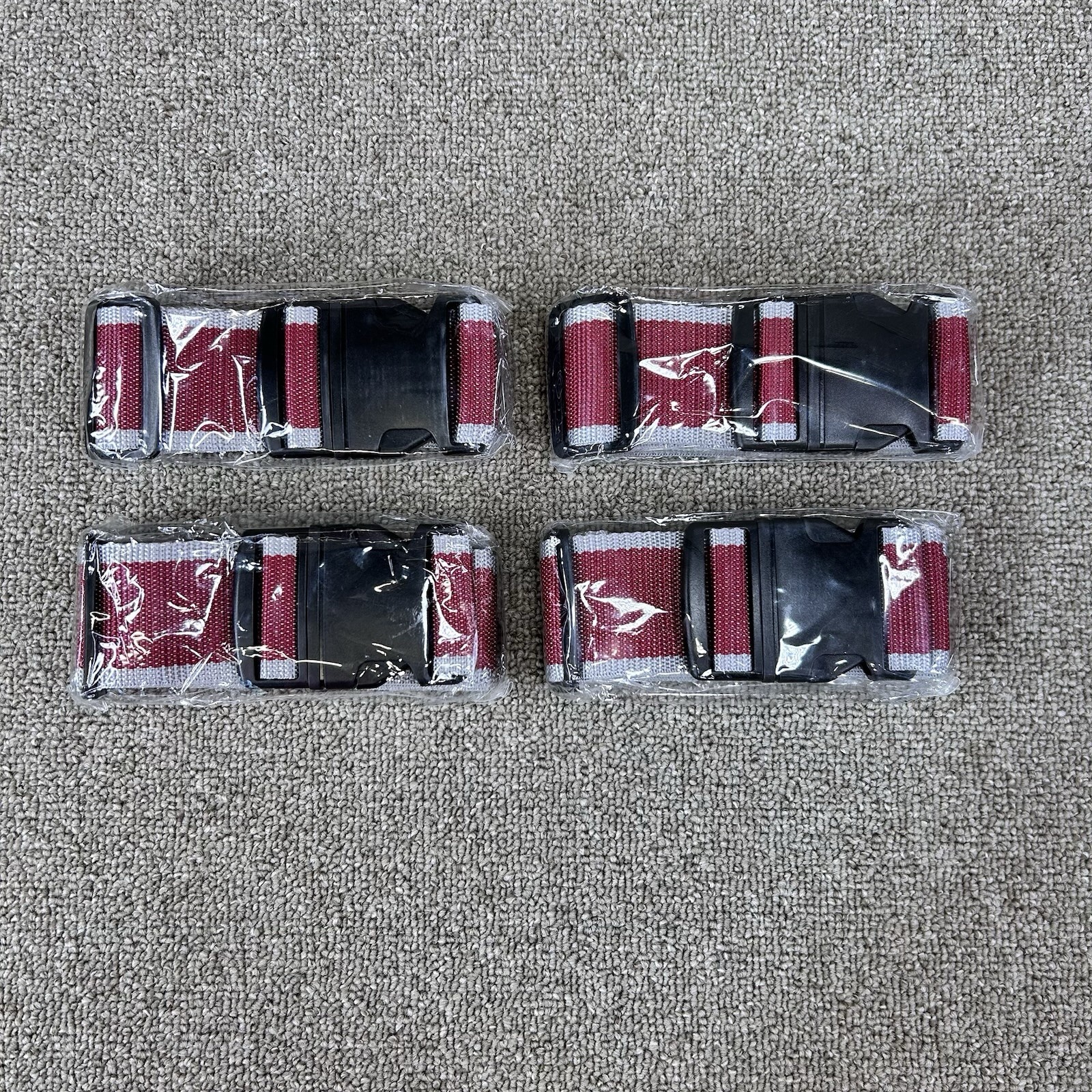 Luggage Straps for Suitcases 4 Pack Travel Essentials Luggage Strap Gray Maroon