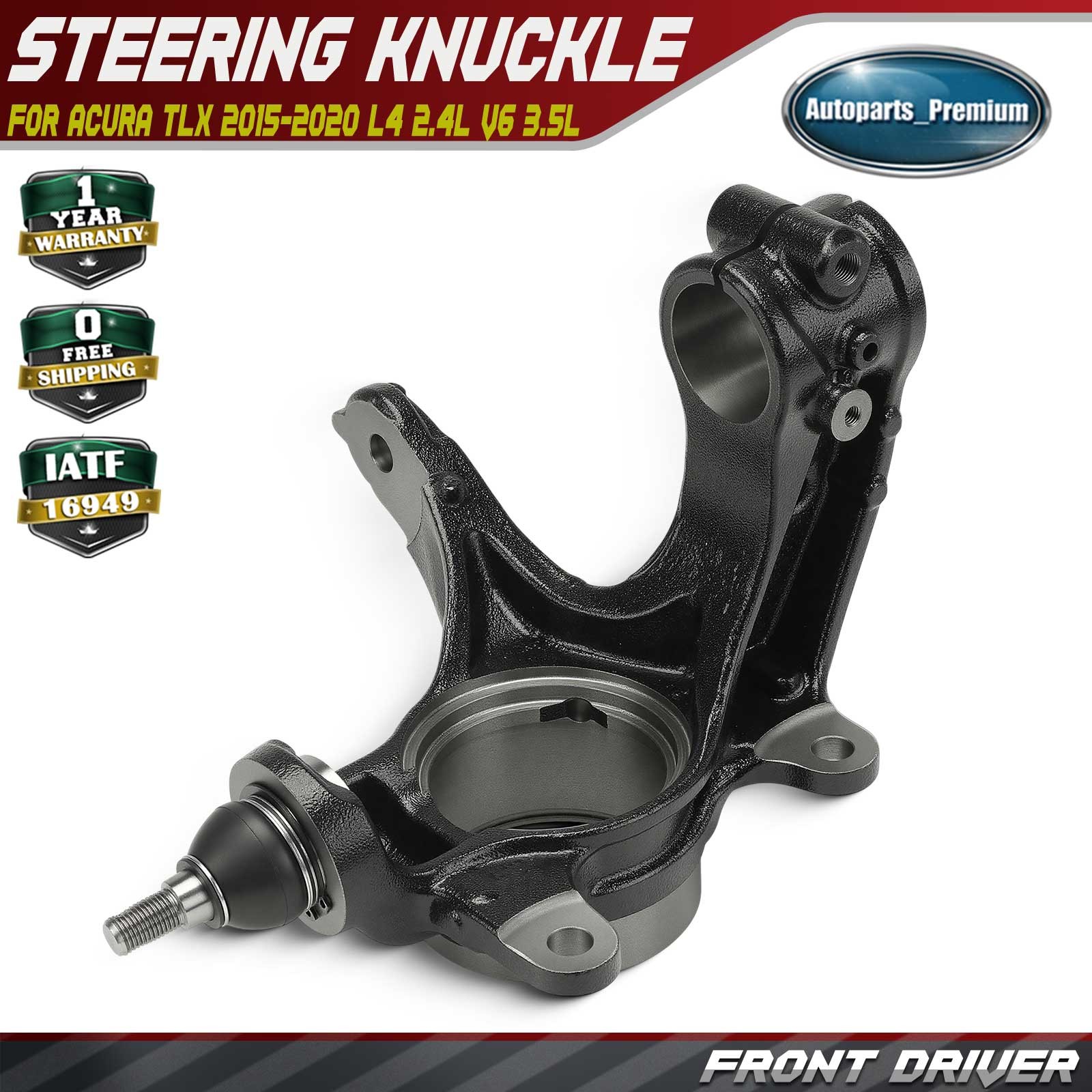 Front Left Steering Knuckle with Ball Joint  for Acura TLX 2015-2020 2.4L 3.5L