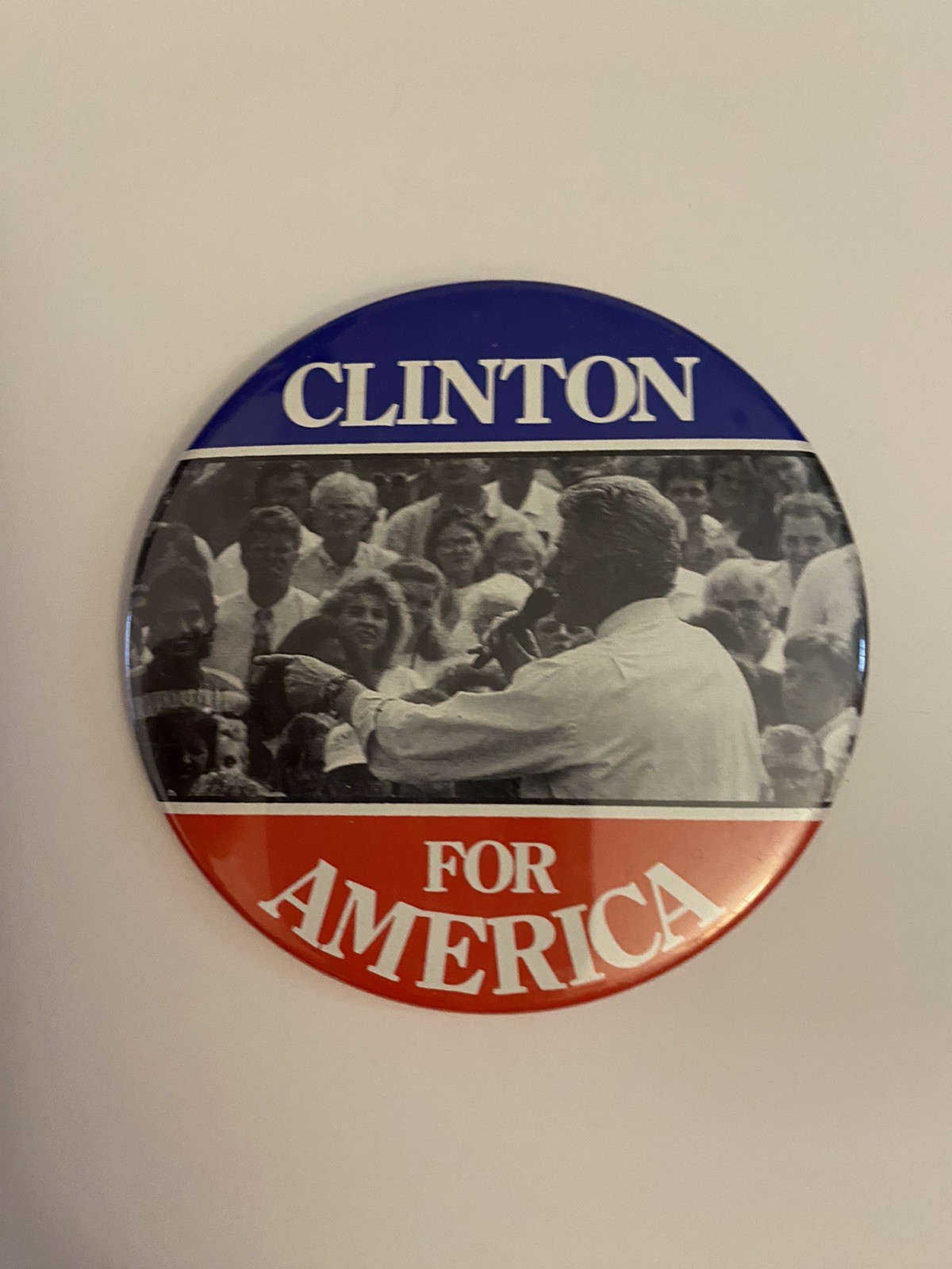 Clinton For America Pin Back Button P116