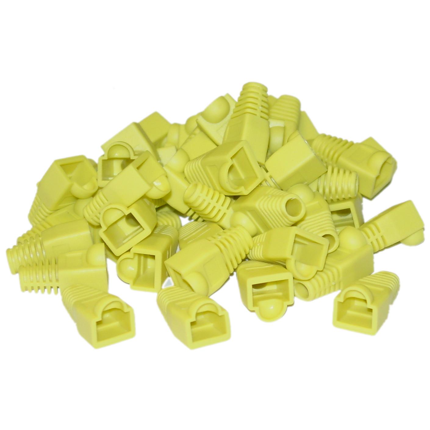 RJ45 Yellow Strain Relief Boots (50 Pcs Per Bag)  SR-8P8C-YL