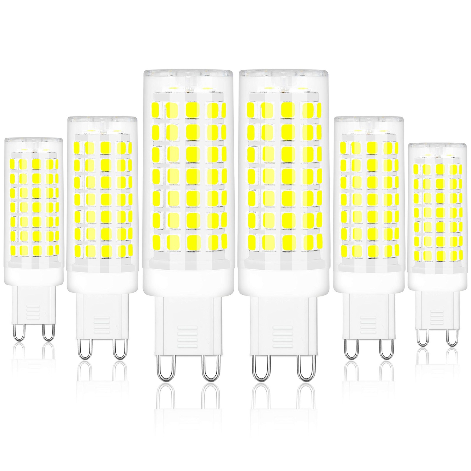 comzler G9 LED Bulb Bi Pin Base, 6W LED Bulbs Daylight White 6000K, G9 Light ...