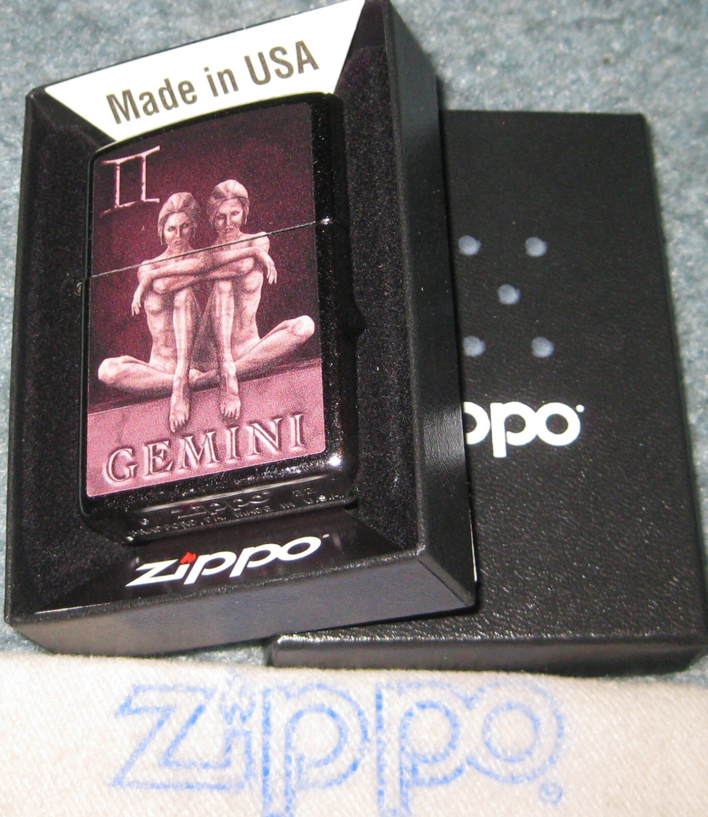 ZIPPO  GEMINI  Lighter  ZODIAC Z4038 Air Sign THE TWINS Sealed  MINT New 2025