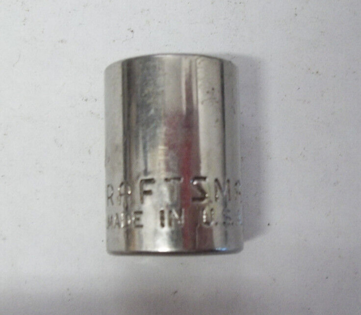 Craftsman G-43003 1/2" 6pt 3/8" Drive Shallow Chrome Socket