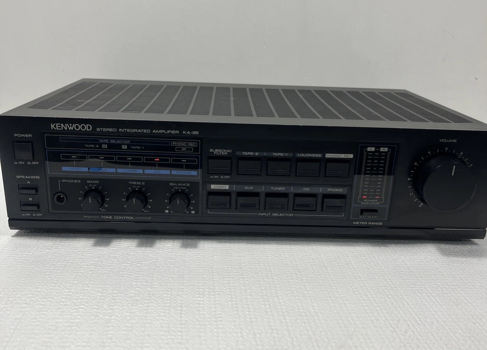 Kenwood KA-95 Amplifier Works Tested Input Source Buttons Return Issue