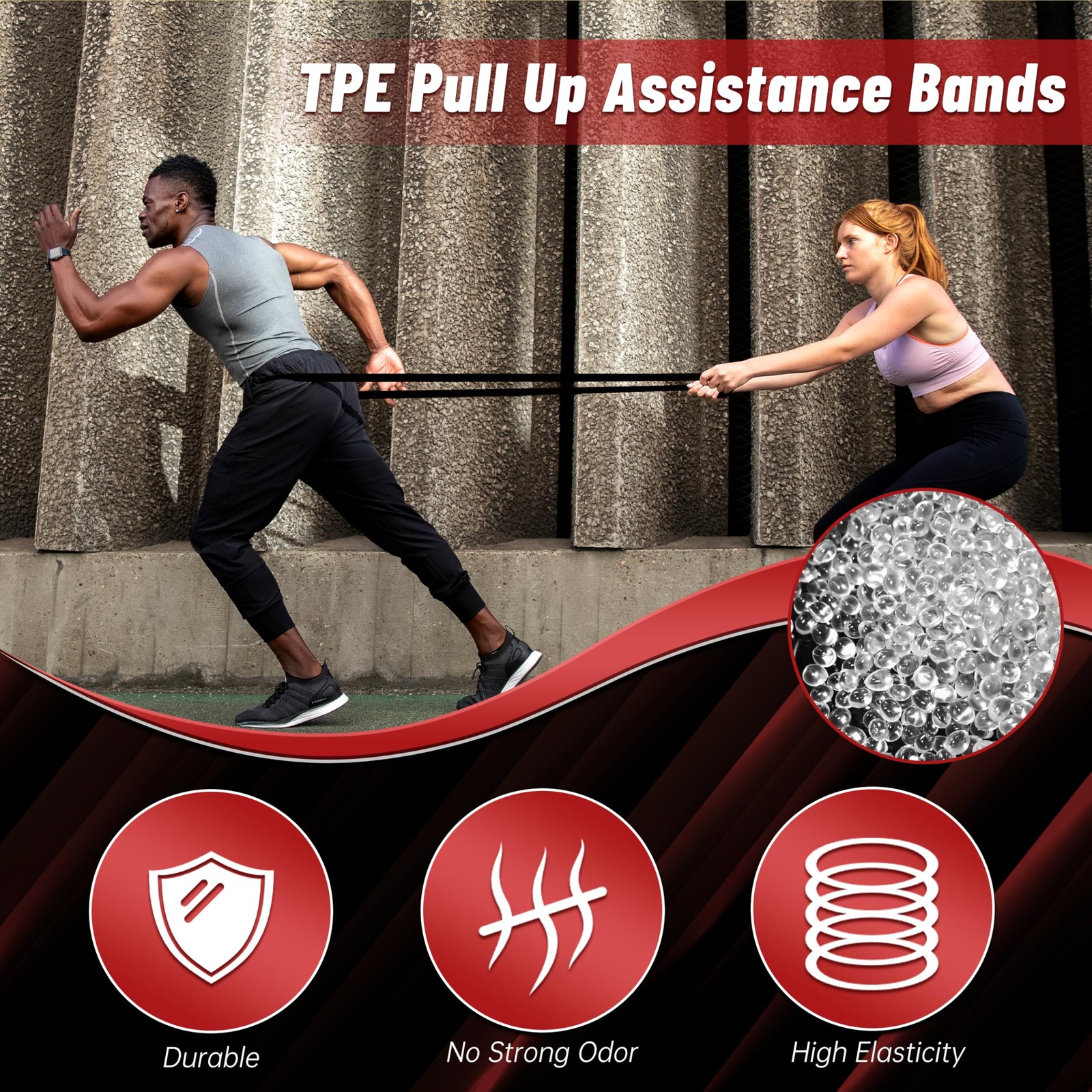 Pull Up Assistance Bands, 5-level Resistance Bands For Working Out, Pull Up