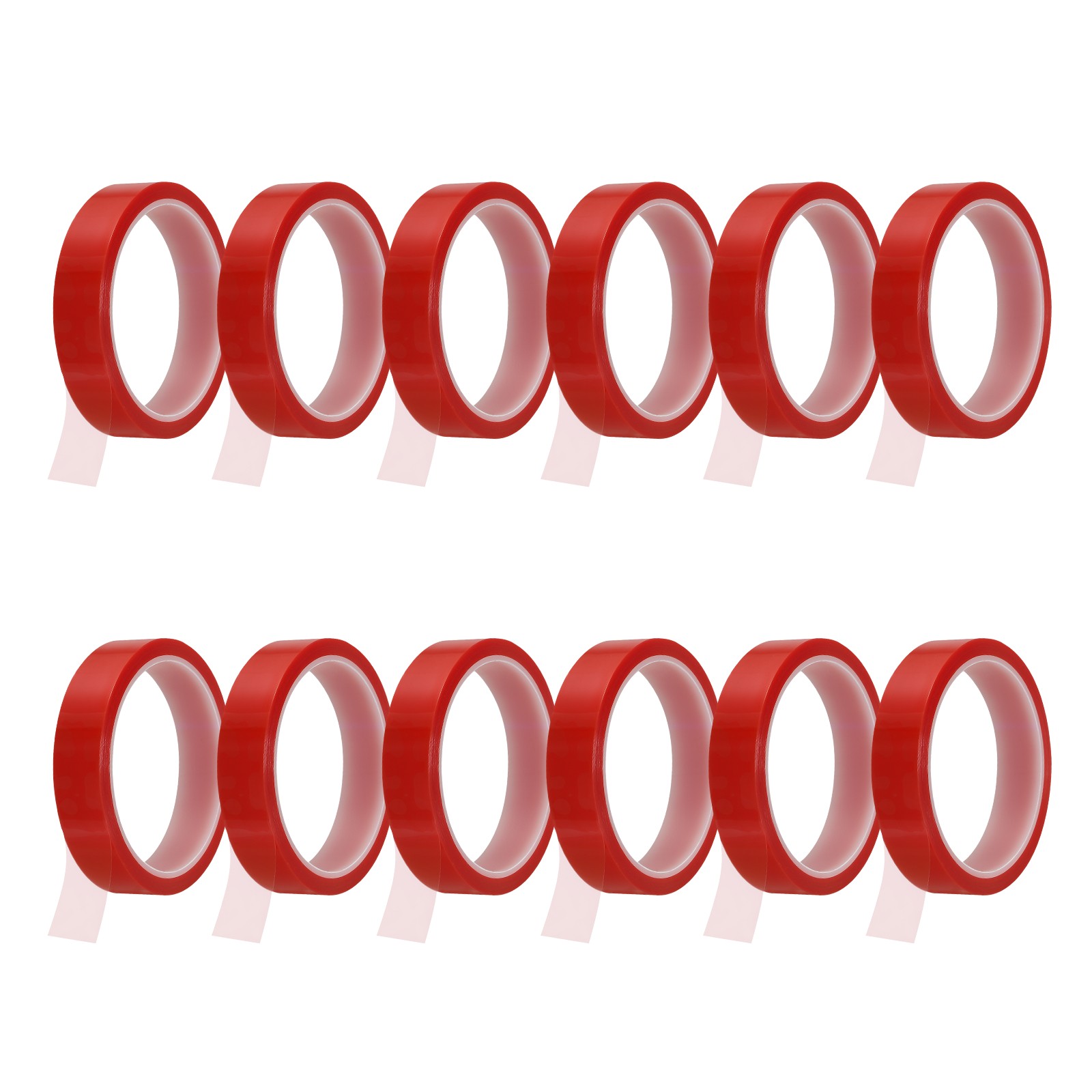 12 Rolls Heat Tape, 20mm x 33m(108FT) High-Temperature Resistant Tape, Red