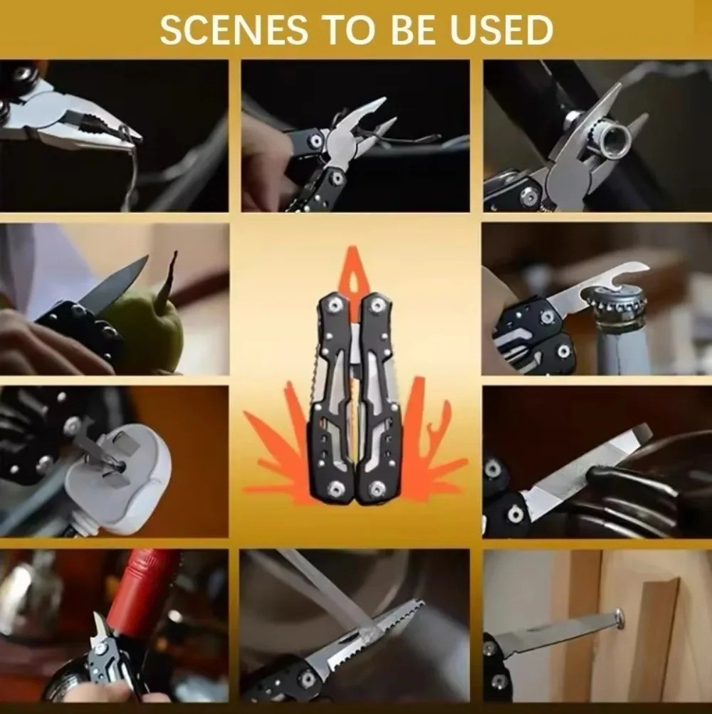 14-in-1 MINI Multitool Pliers Rugged & Practical Portable Pocket Camping Tools