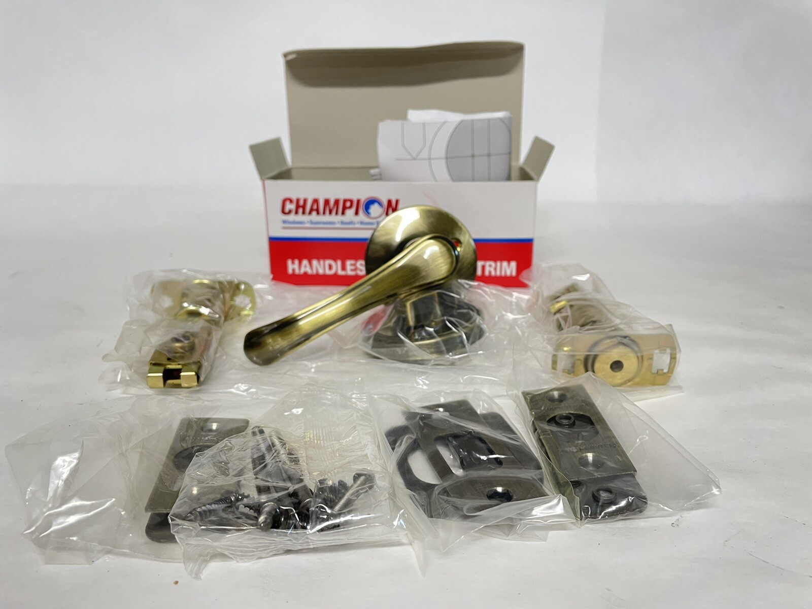 Champion Interior Trim Entry Lever Handleset Antique Brass  Free Ship