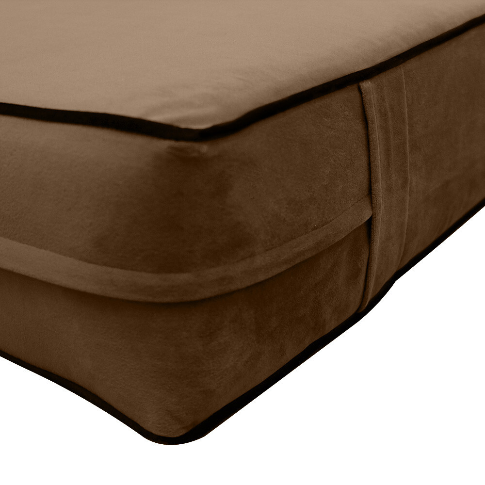 COVER ONLY Model V2 Twin Velvet Contrast Indoor Daybed Mattress Cushion AD308