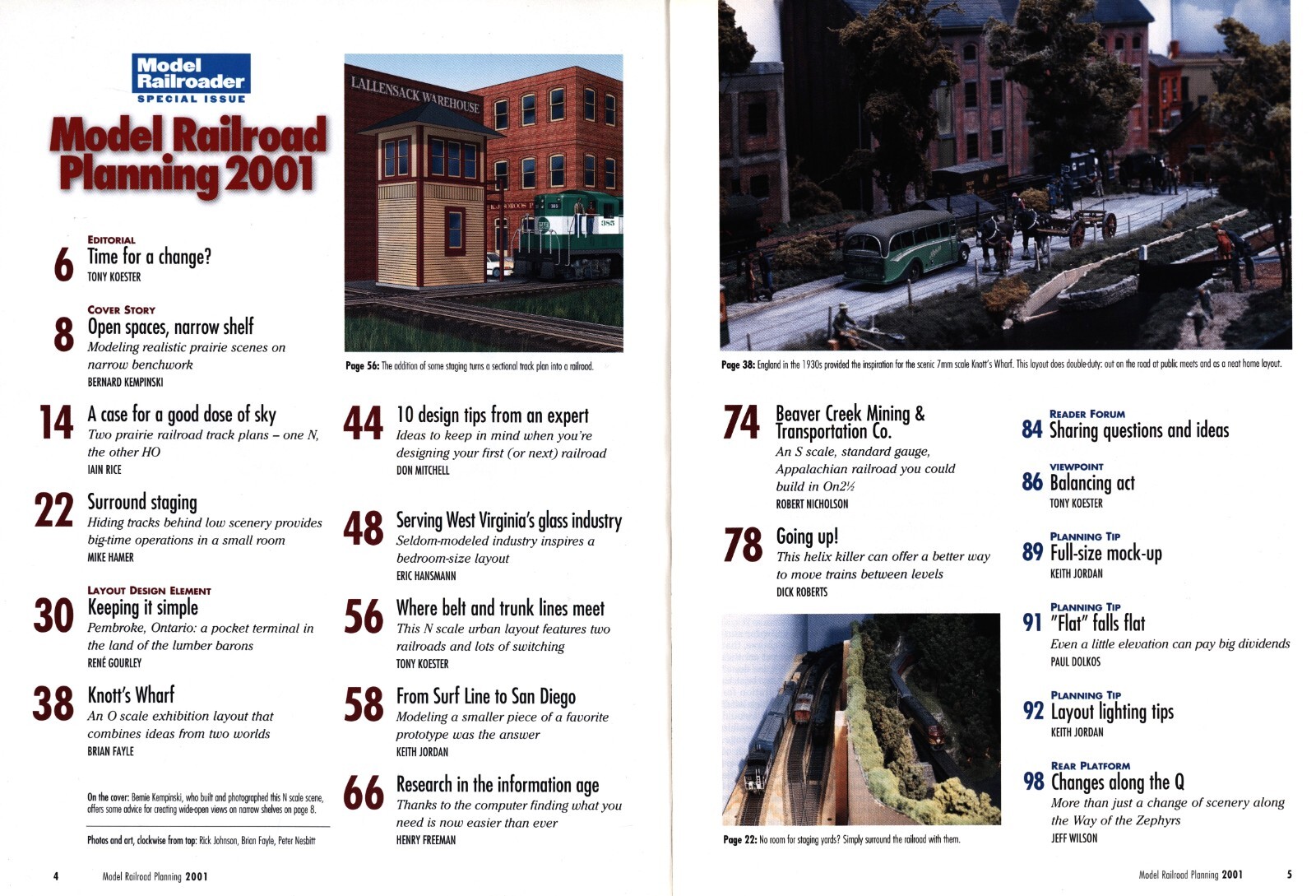 Model Railroader Magazine Special Issue: Model Railroad Planning 2001
