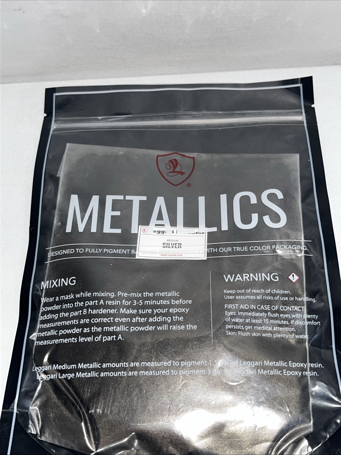 New Leggari Epoxy Metallics Medium Silver