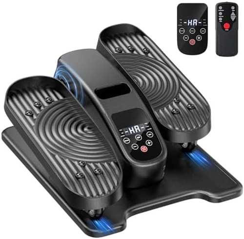 Under Desk Elliptical Machine for Senior Mini Elliptical Leg Exerciser with R...
