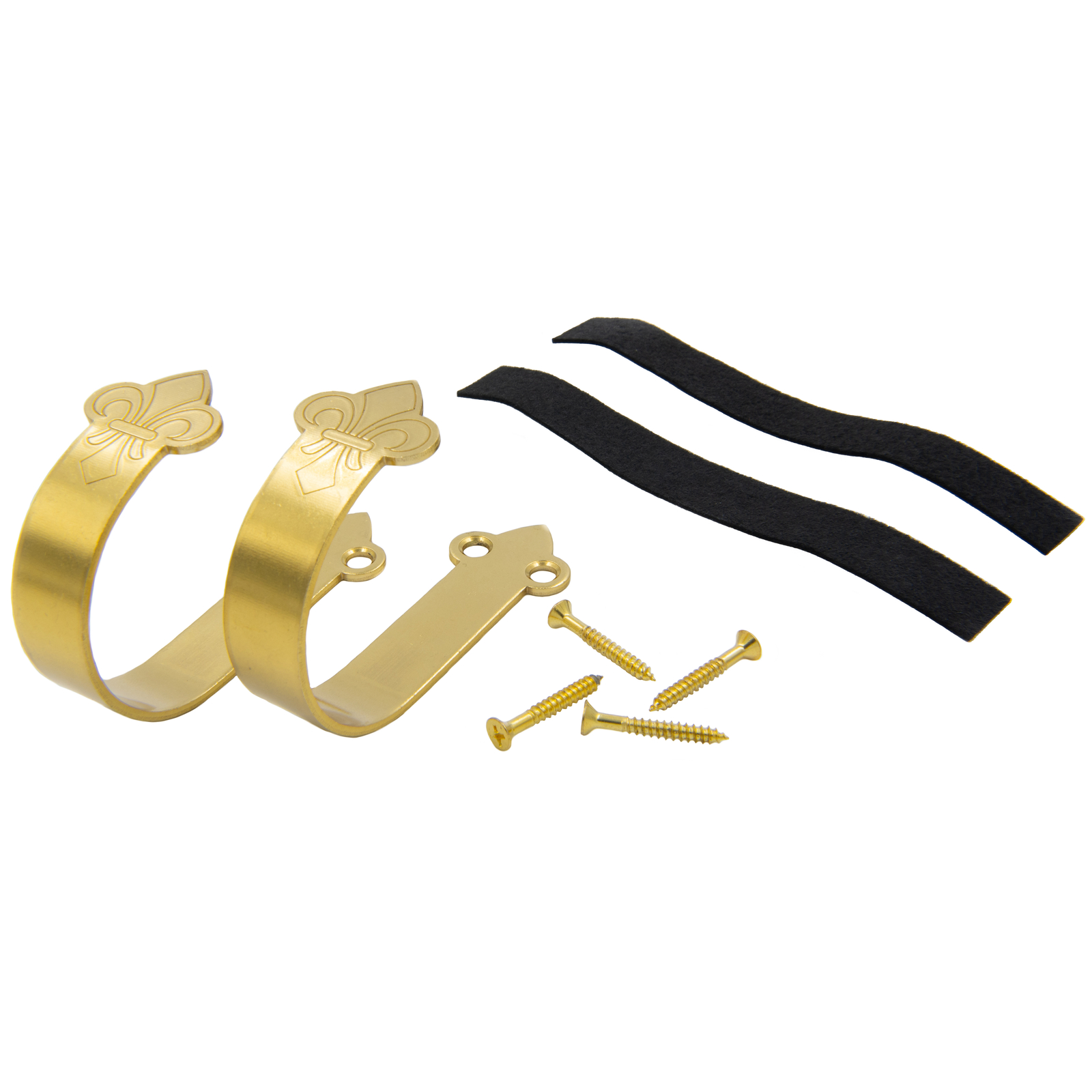 Muzzle-Loaders™ Brass Decorative Gun Hangers with Felt Strips