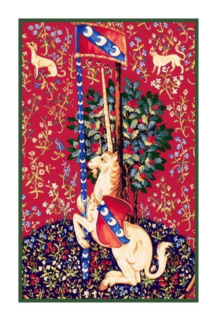 Medieval An Unicorn With Standard Detail Counted Cross Stitch Chart Pattern