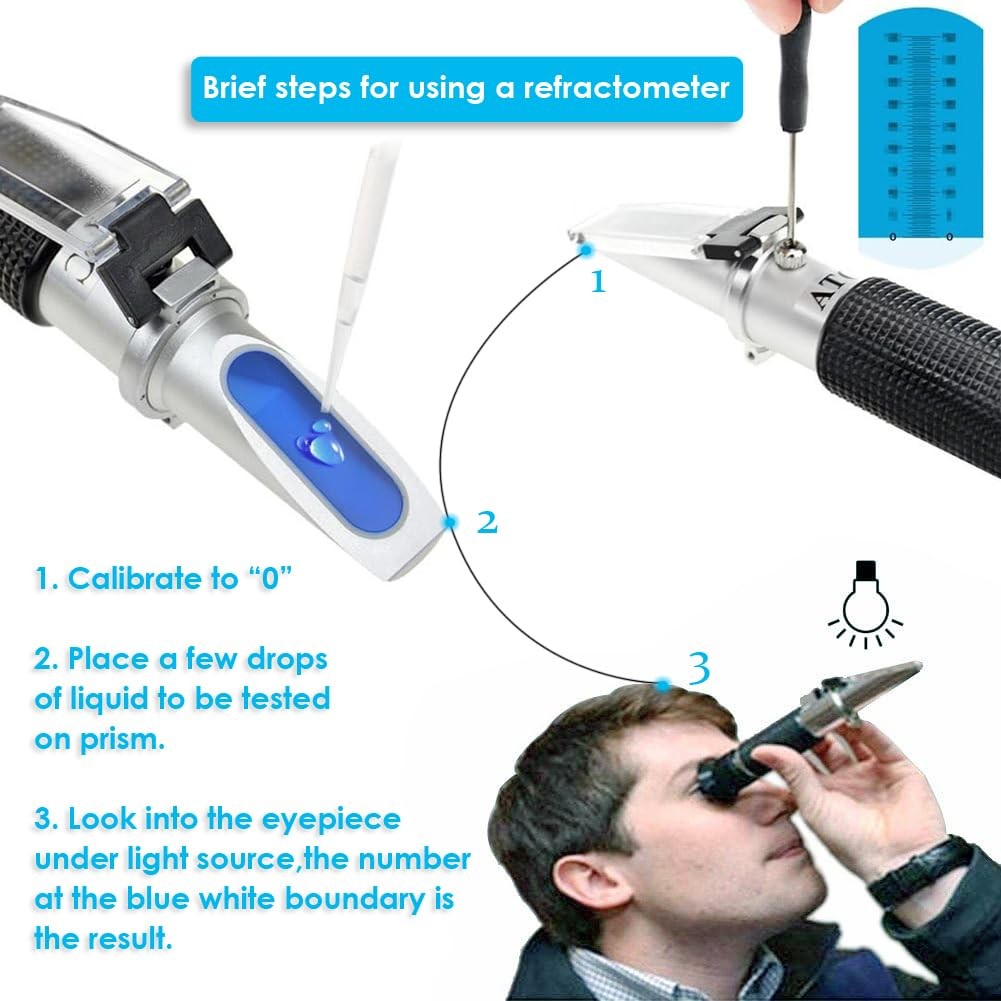 Agriculture Solutions Salinity Refractometer for Seawater and Marine...
