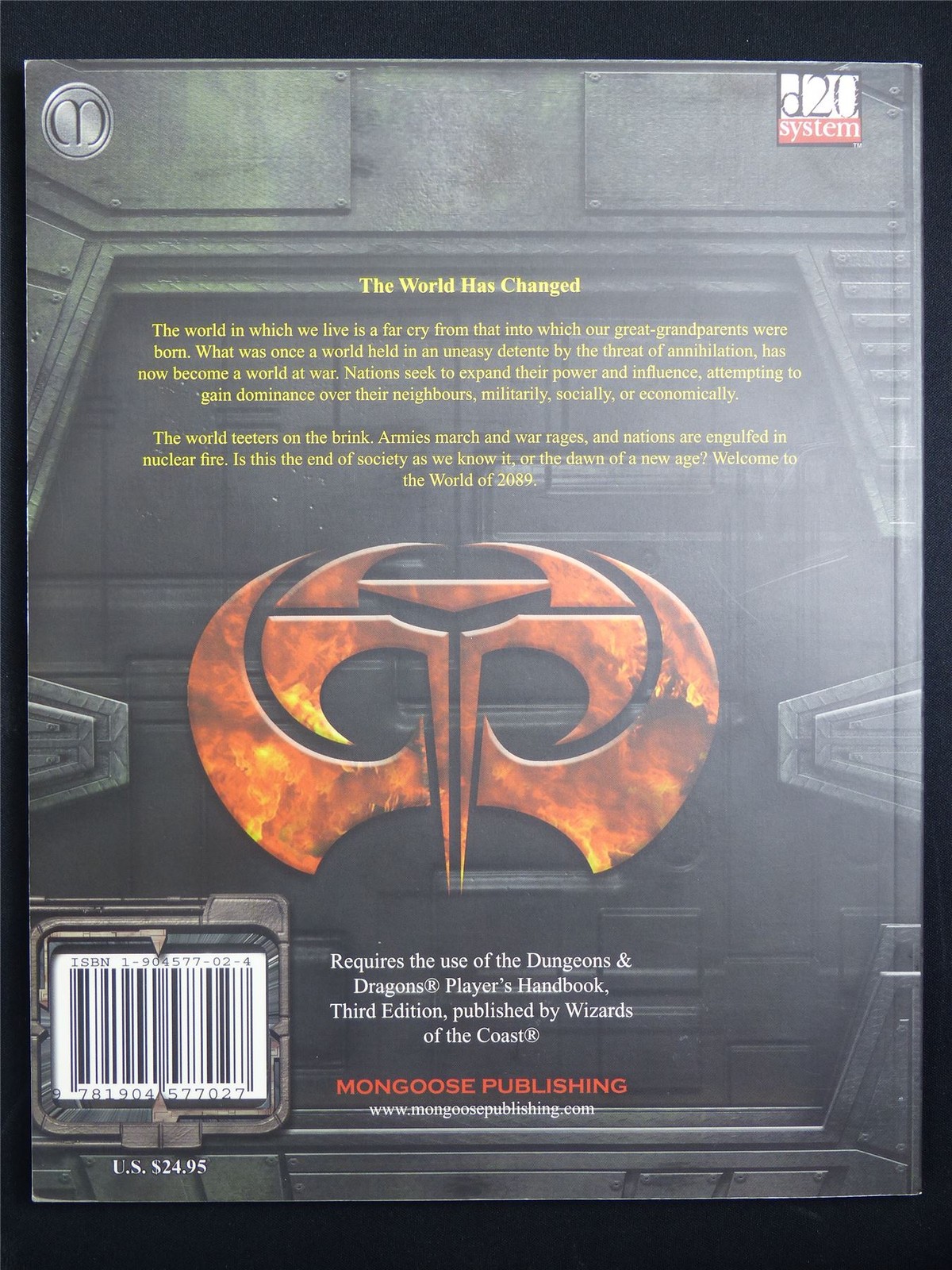 Earth: 2089 MGP 1203 - D20 System Roleplay Softback #BD