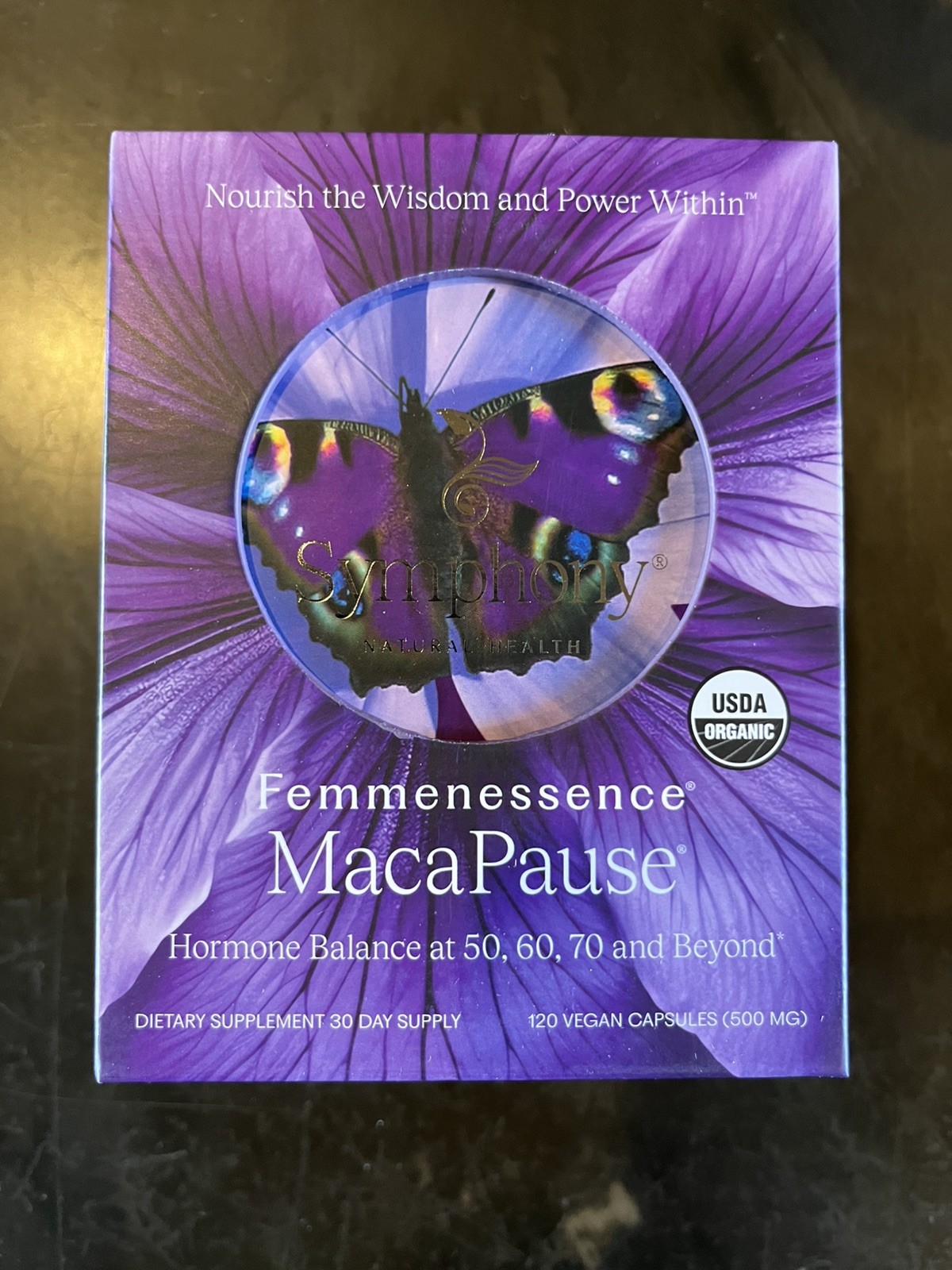 Symphony Natural Health Femmenessence MacaPause , 120 vegan capsules