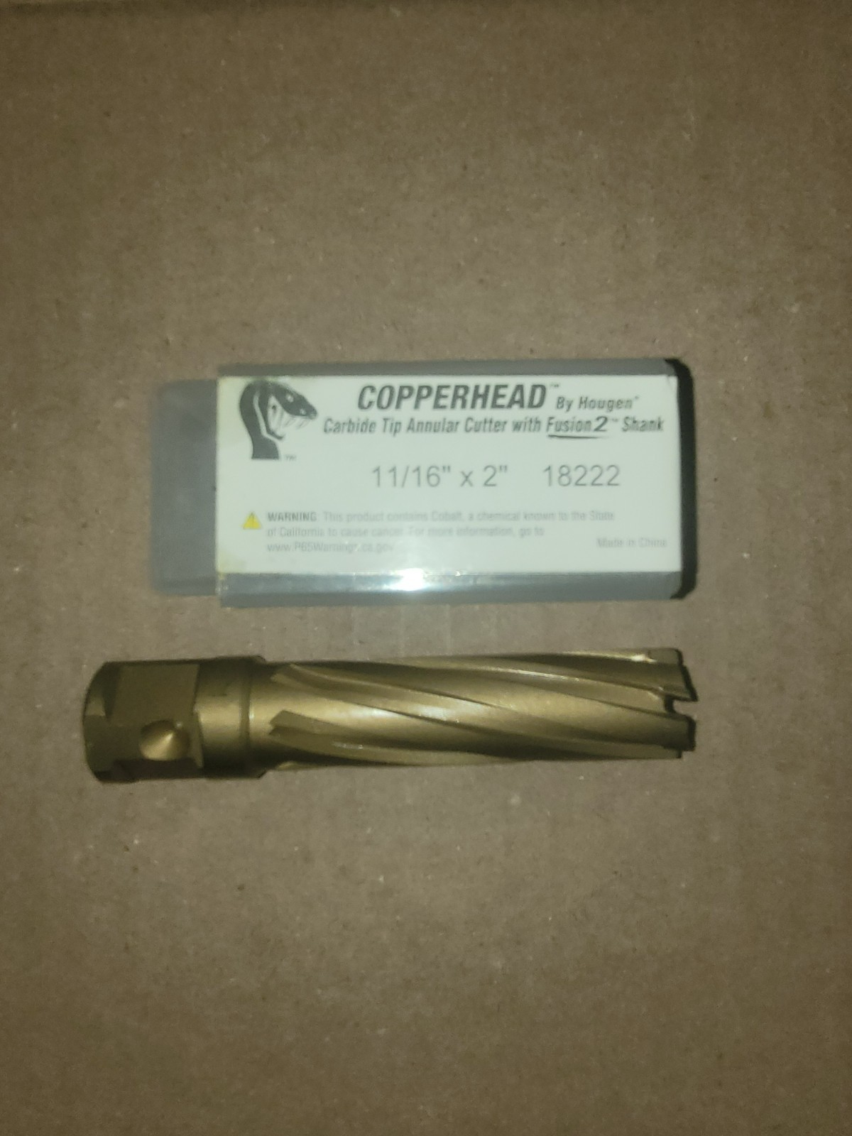 Hougen 18222 11/16" X 2" Copperhead Carbide Tip Annular Cutter