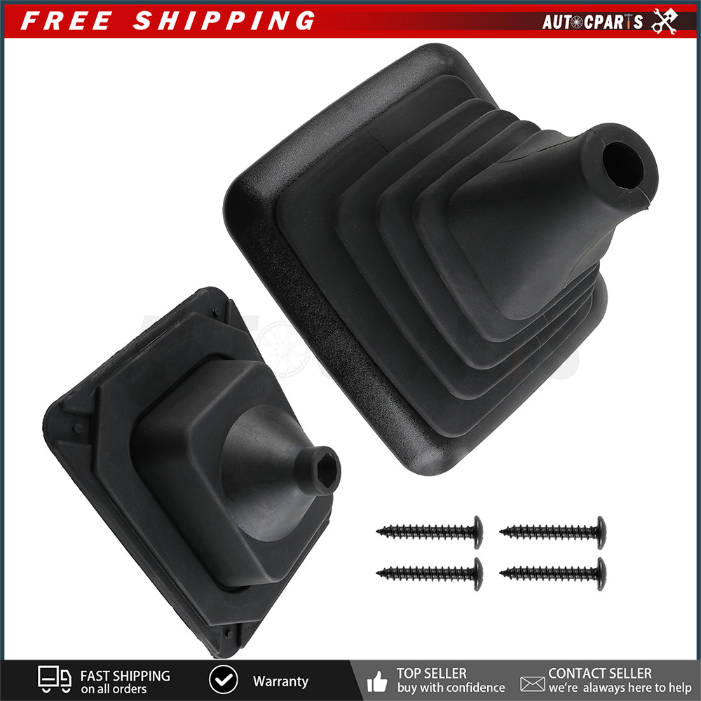 Black Leather Munual Trans Shift Boot Cover For Ford 150 250 350 Bronco 90-97