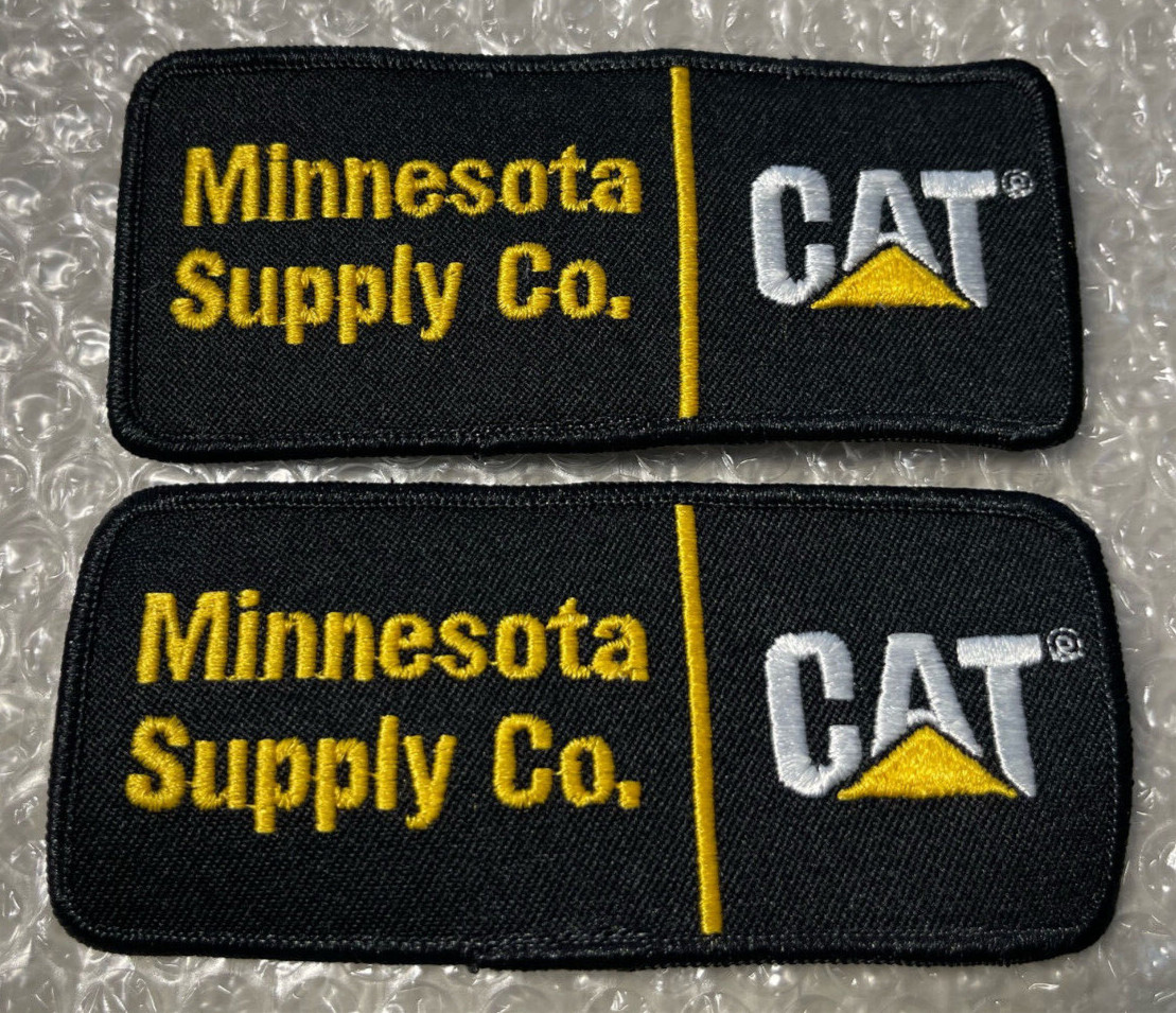 Lot of 2 unused CAT Minnesota Supply Co. Patches , approx.  4 3/4" x 2 1/8"