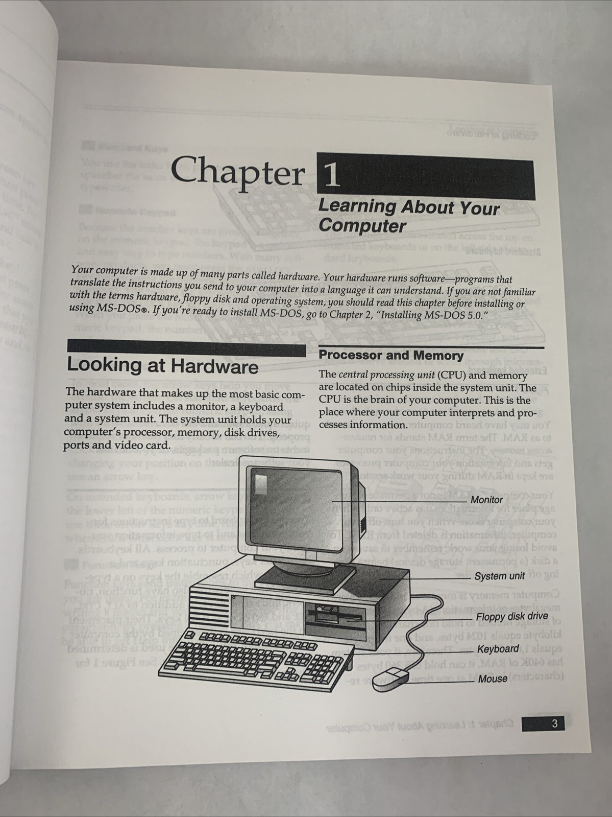 Microsoft MS-DOS Version 5.0 Getting Started User's Guide Reference VTG 1991 MIC