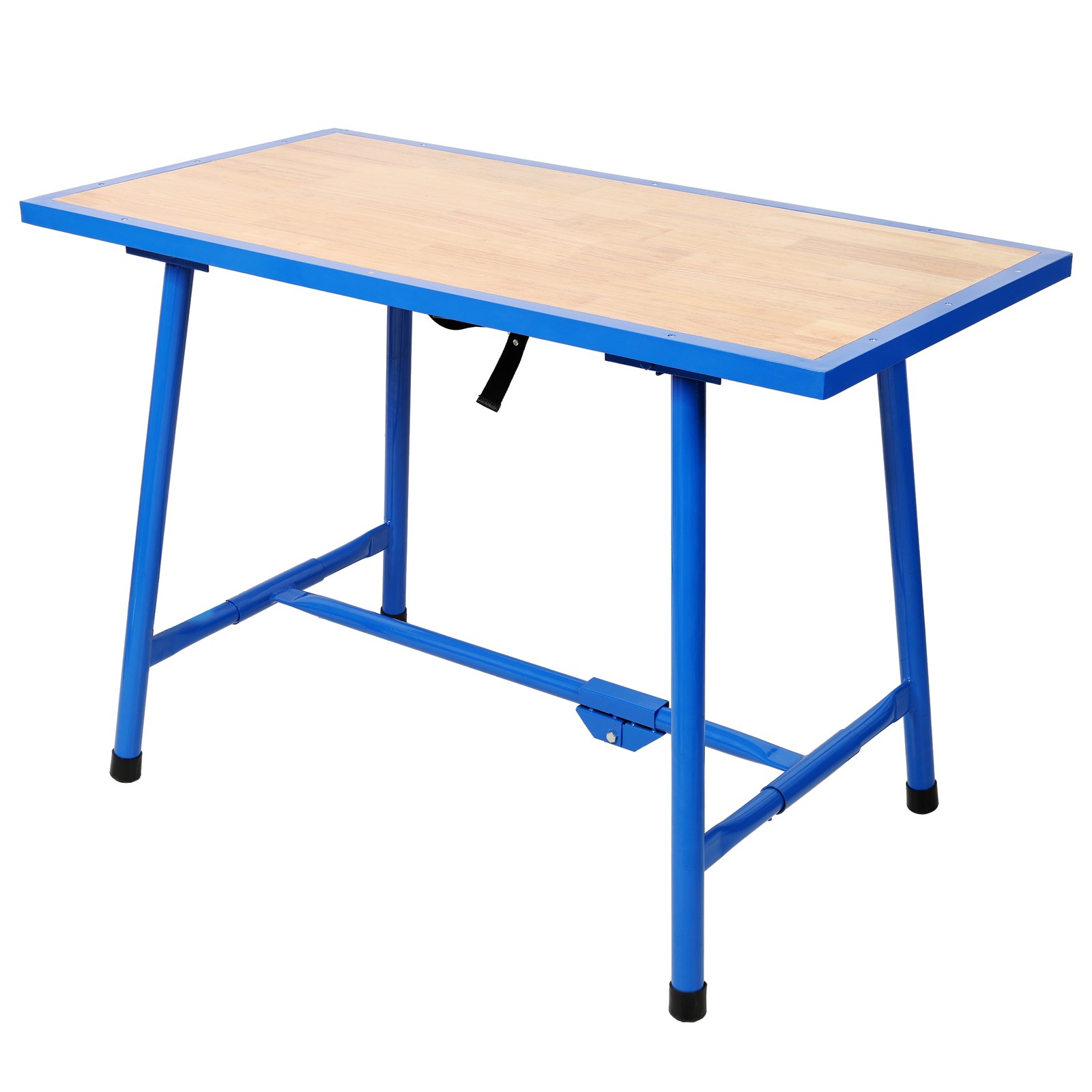 Foldable Work Bench, 660Lbs Load Capacity, Steel Frame, Blue
