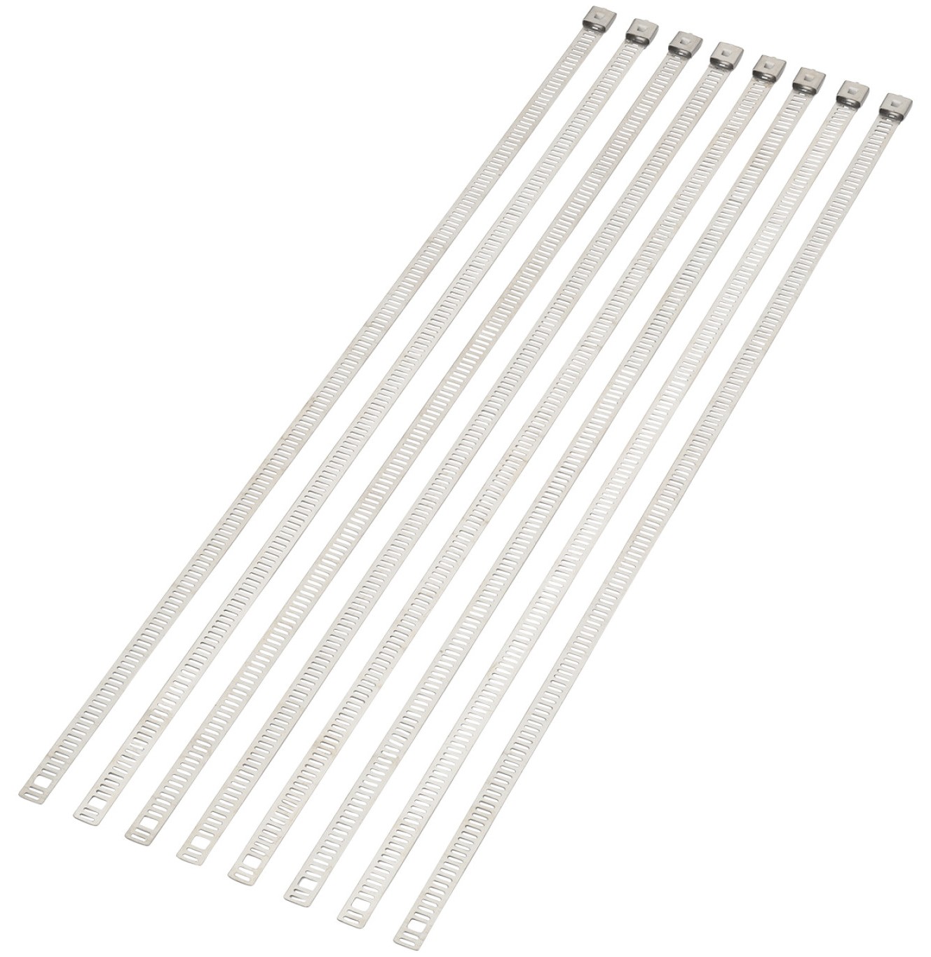 Moose 2120-0644 Stainless Steel 14" Ladder-Style Silver Cable Ties 8pk