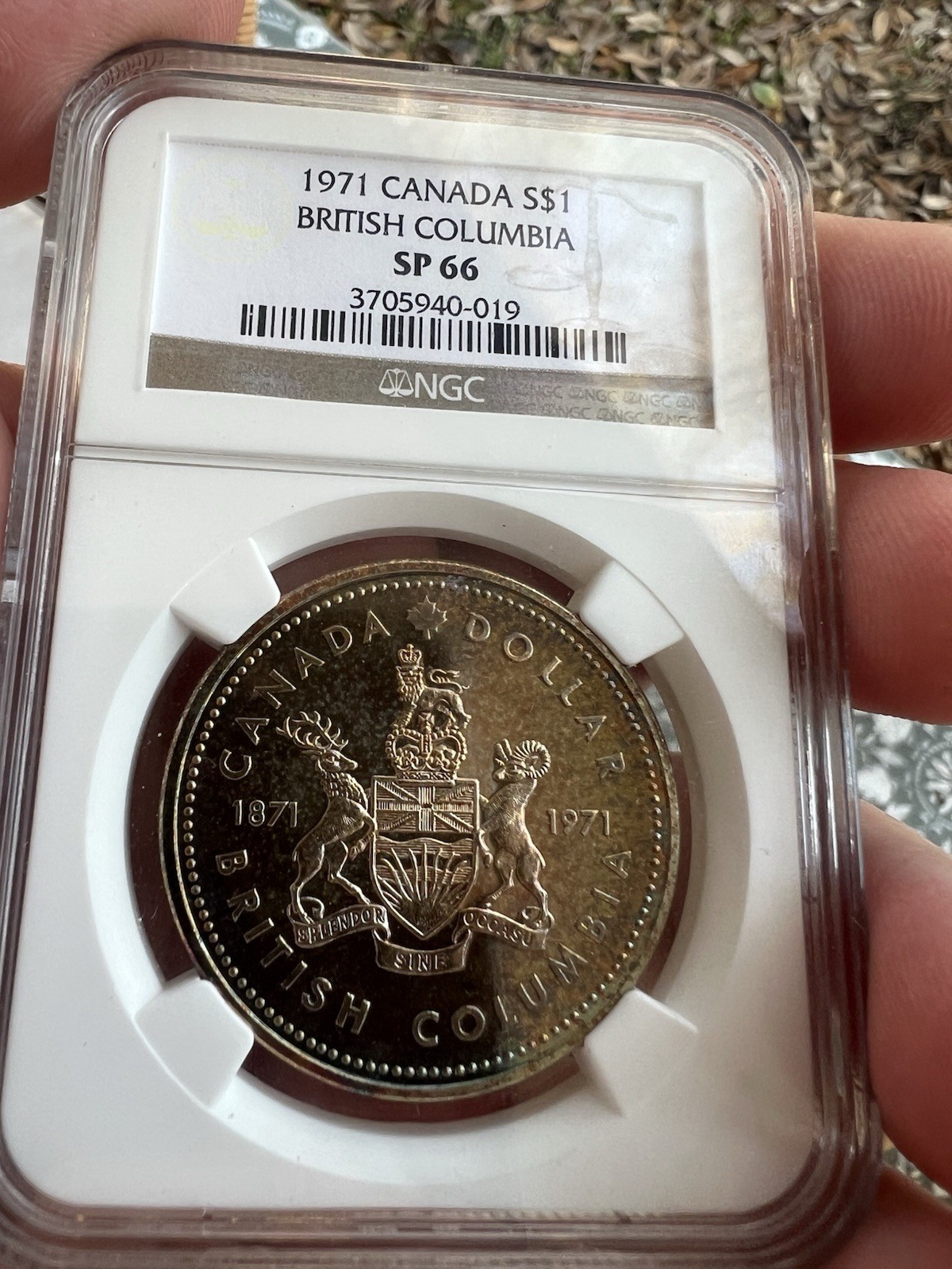 1971 CANADA BRITISH COLUMBIA SILVER DOLLAR (S$1) NGC SP 66 CERTIFIED COIN
