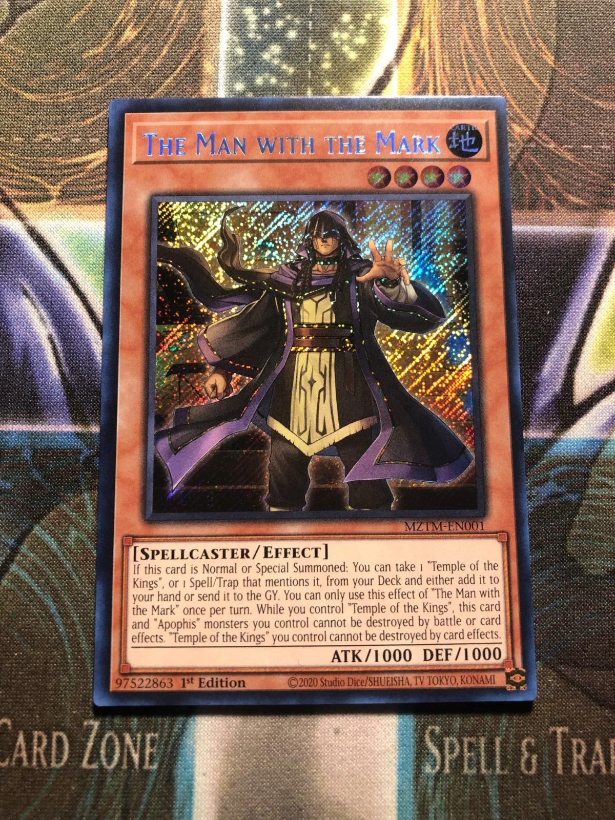 *** THE MAN WITH THE MARK *** 1ST EDITION SECRET RARE MZMT-EN001 YUGIOH