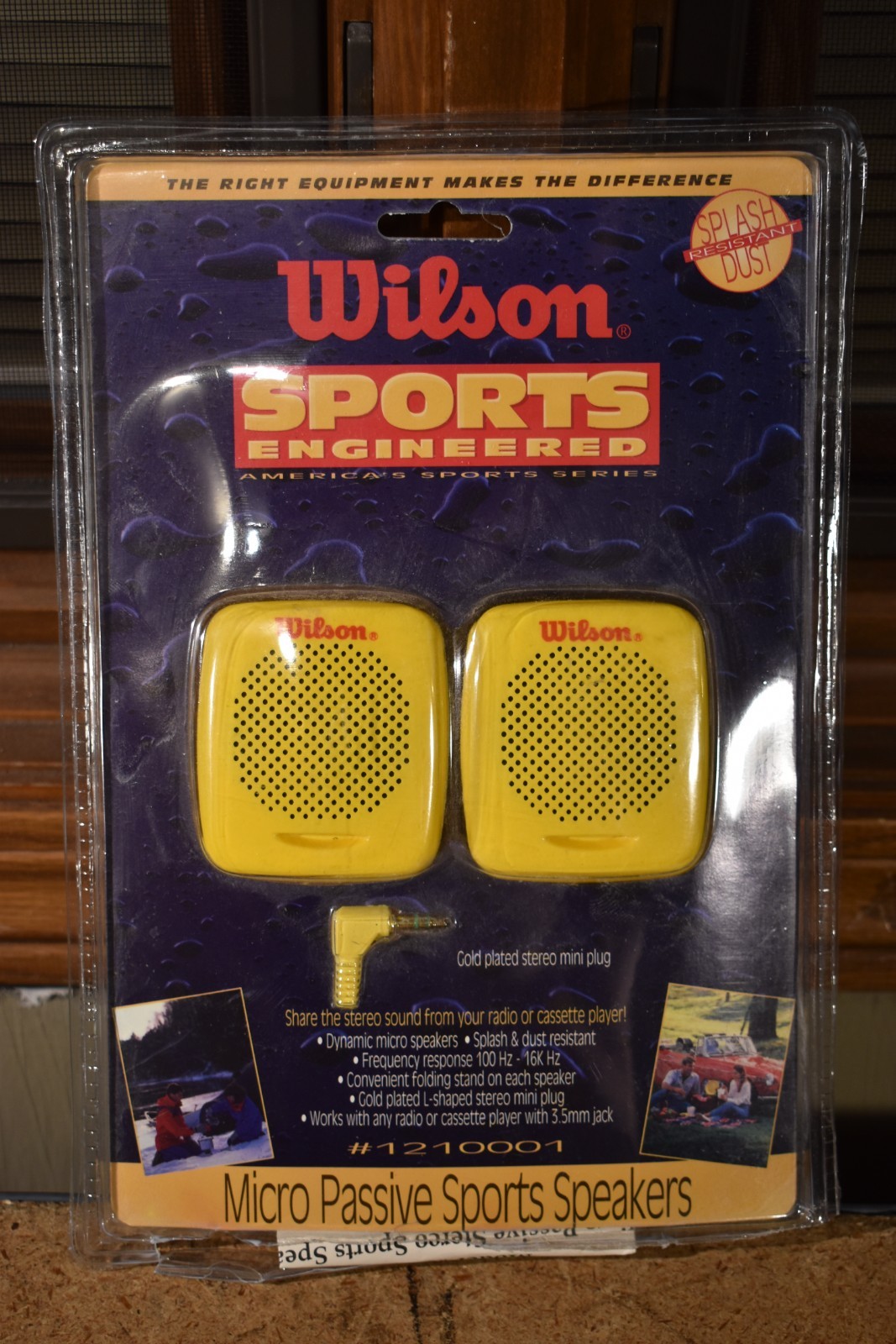 Wilson Vintage Micro Passive Sports Speakers Yellow Model 1210001 3.5mm jack
