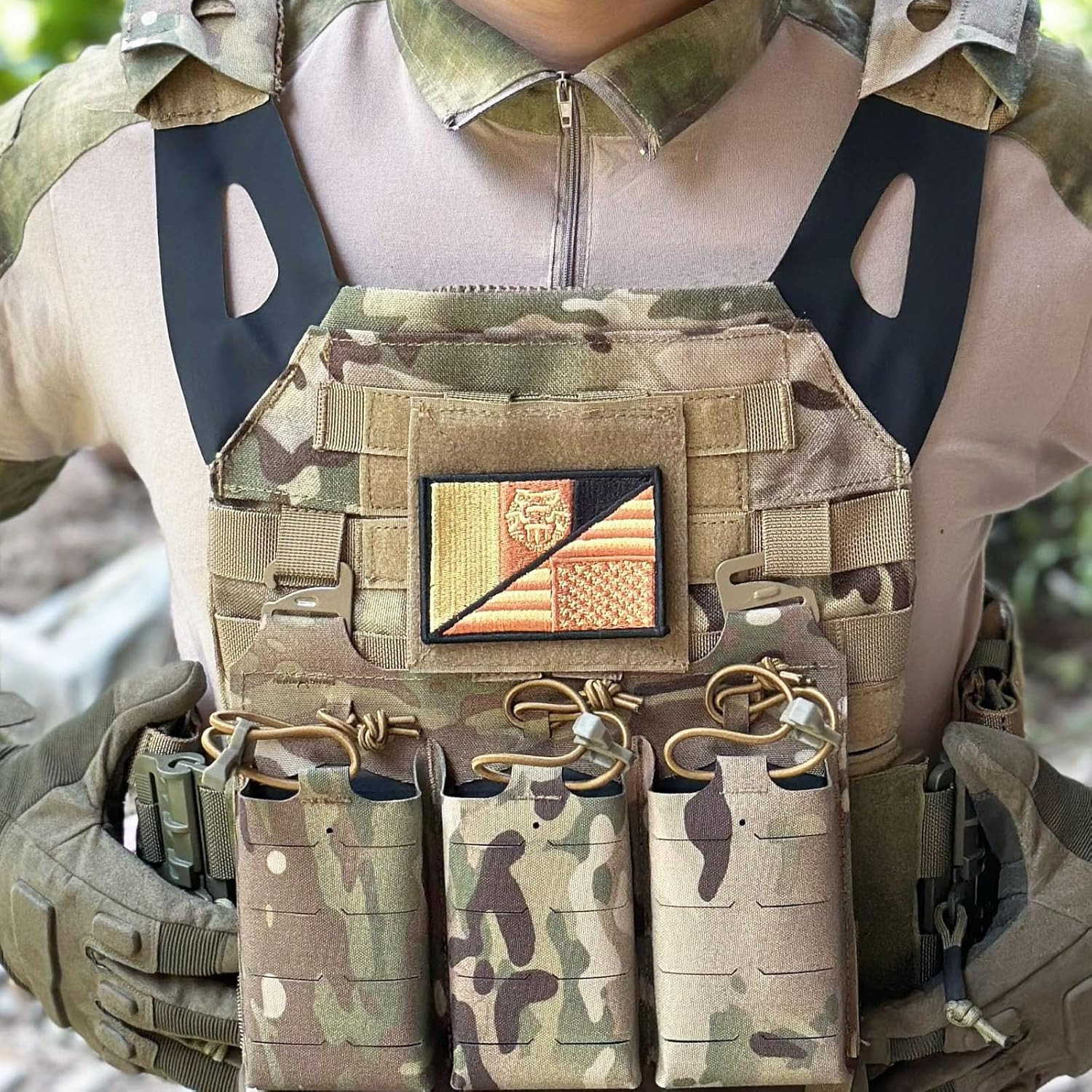 Molle Patch Panel,Hook&Loop Adapter Panel for Patch Badges,Tactical Molle Hook