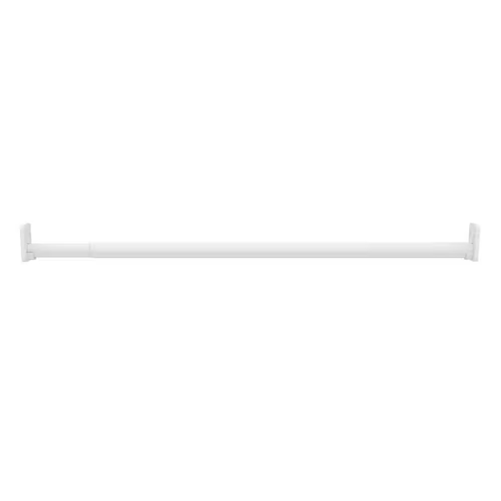 Selectives 30 In. - 48 In. White Adjustable Teardrop Closet Rod
