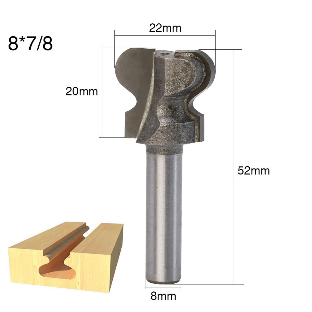 1Pcs 8mm Shank 7/8" Industrial Grade Double Finger Router Bits Wood Cutting Tool