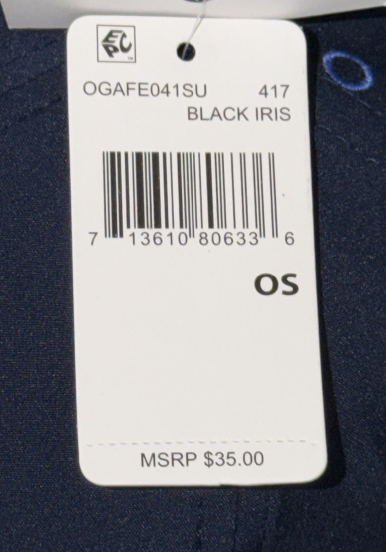 Penguin Original Golf Embroidered Letters Strapback Hat Black Iris (Navy), New