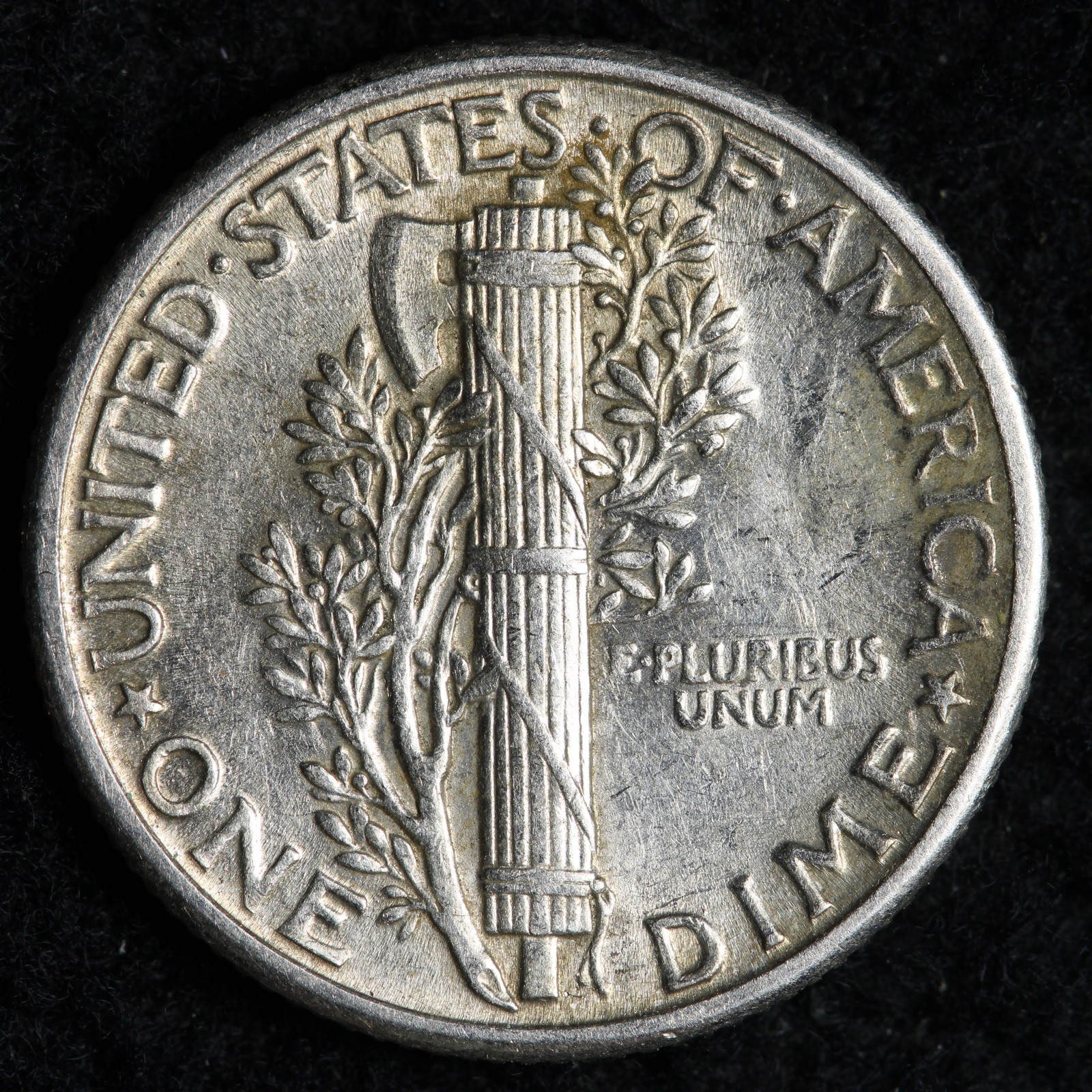 1927 Mercury Silver Dime AU E204 JDCI