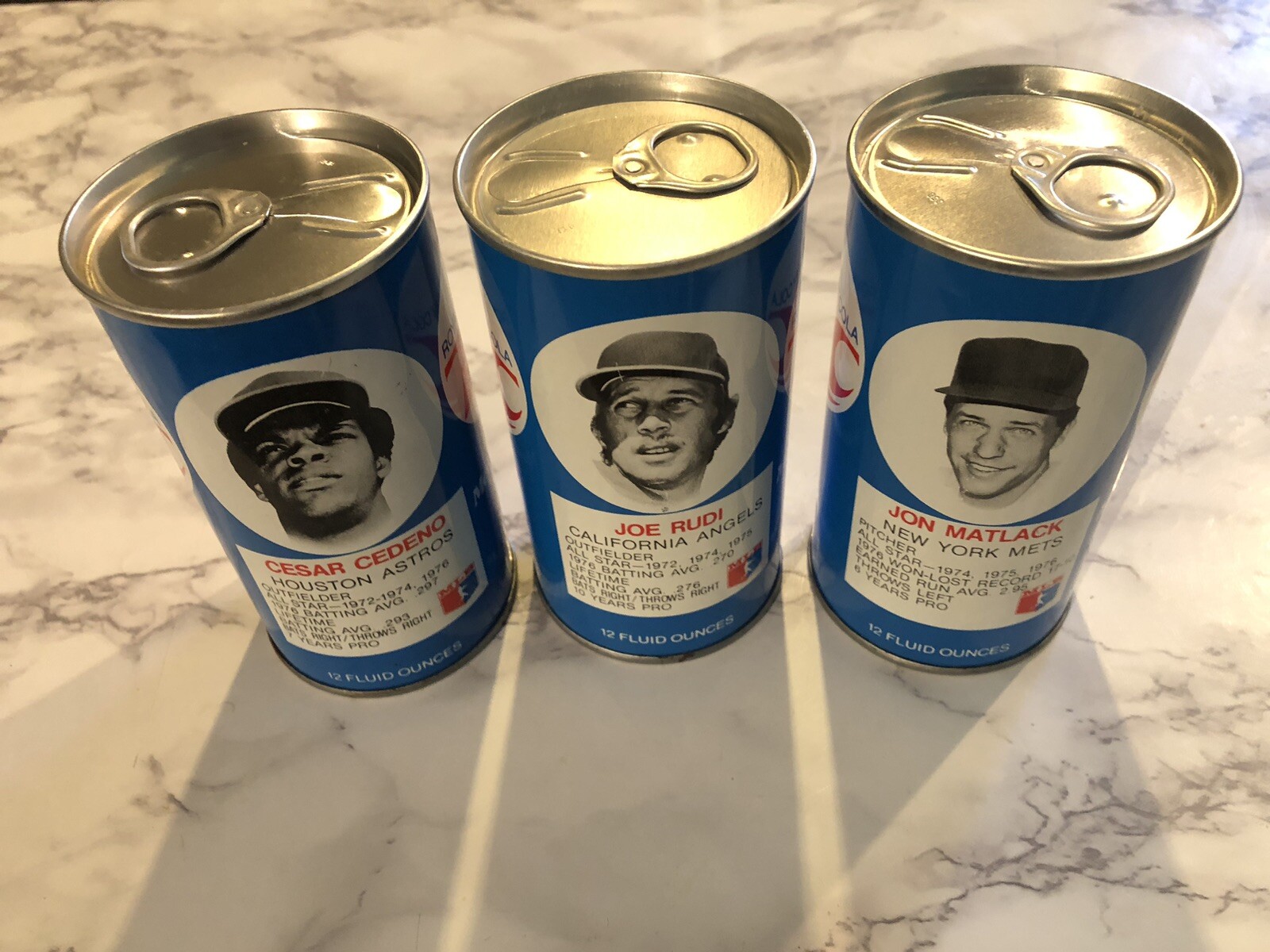 Vintage 1970s RC Royal Crown Cola Cans Great Condition Lot of 3