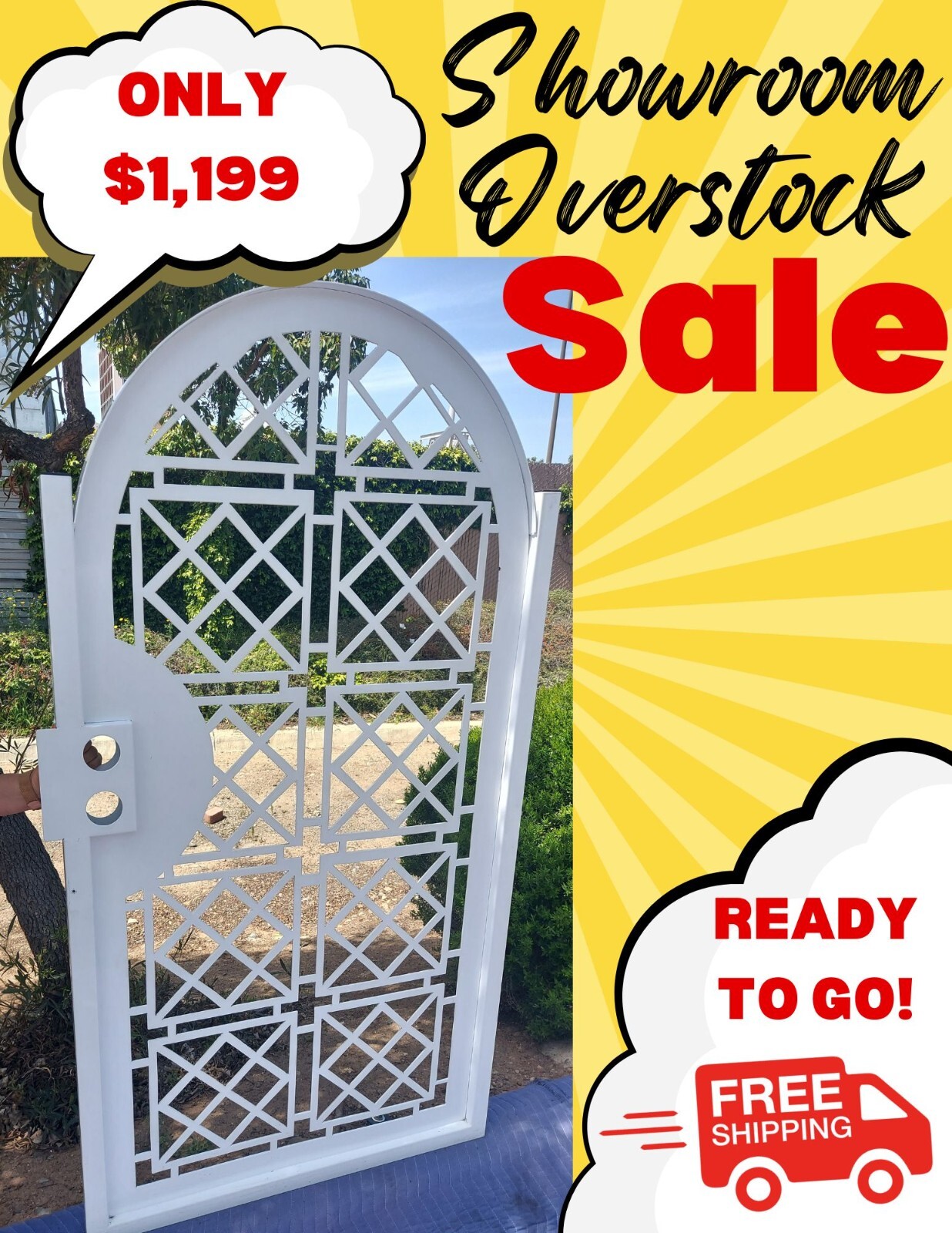 Contemporary modern metal gate, Modern Metal Gate, Custom size Art Pedestrian